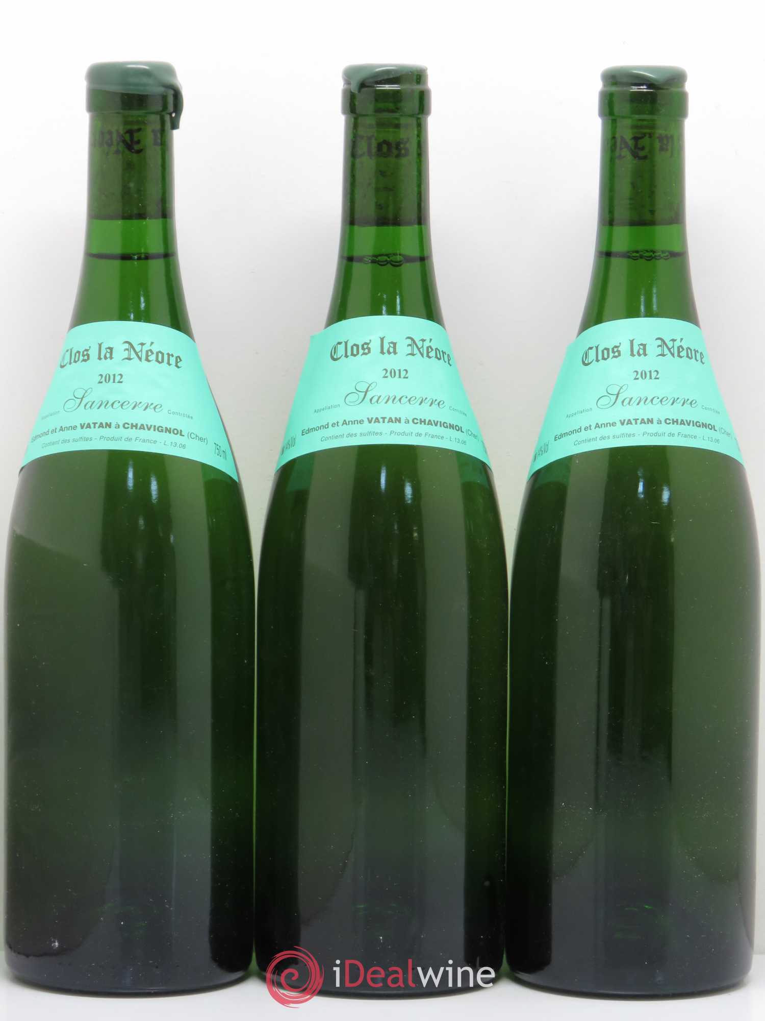 Sancerre Clos la Neore Edmond Vatan 2012 - Lot de 3 bouteilles - 0