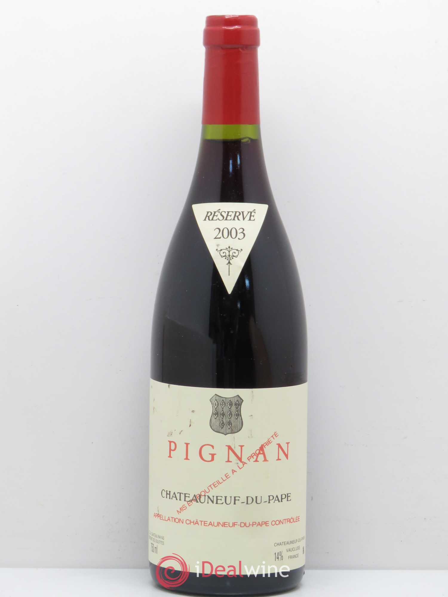 Châteauneuf-du-Pape Pignan Emmanuel Reynaud 2003 - Lot de 1 bouteille - 0