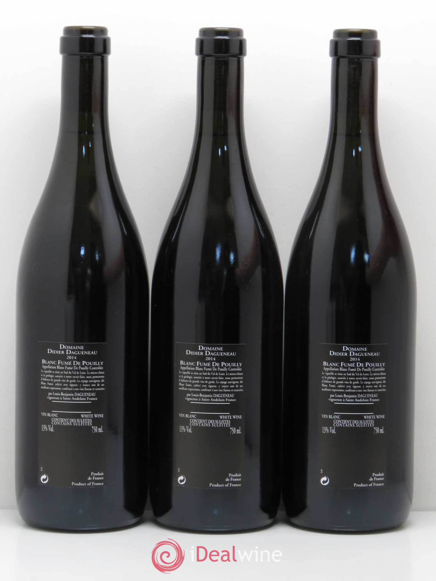 Vin de France (anciennement Pouilly-Fumé) Silex Dagueneau (Domaine Didier - Louis-Benjamin) 2014 - Lot de 3 bouteilles - 1