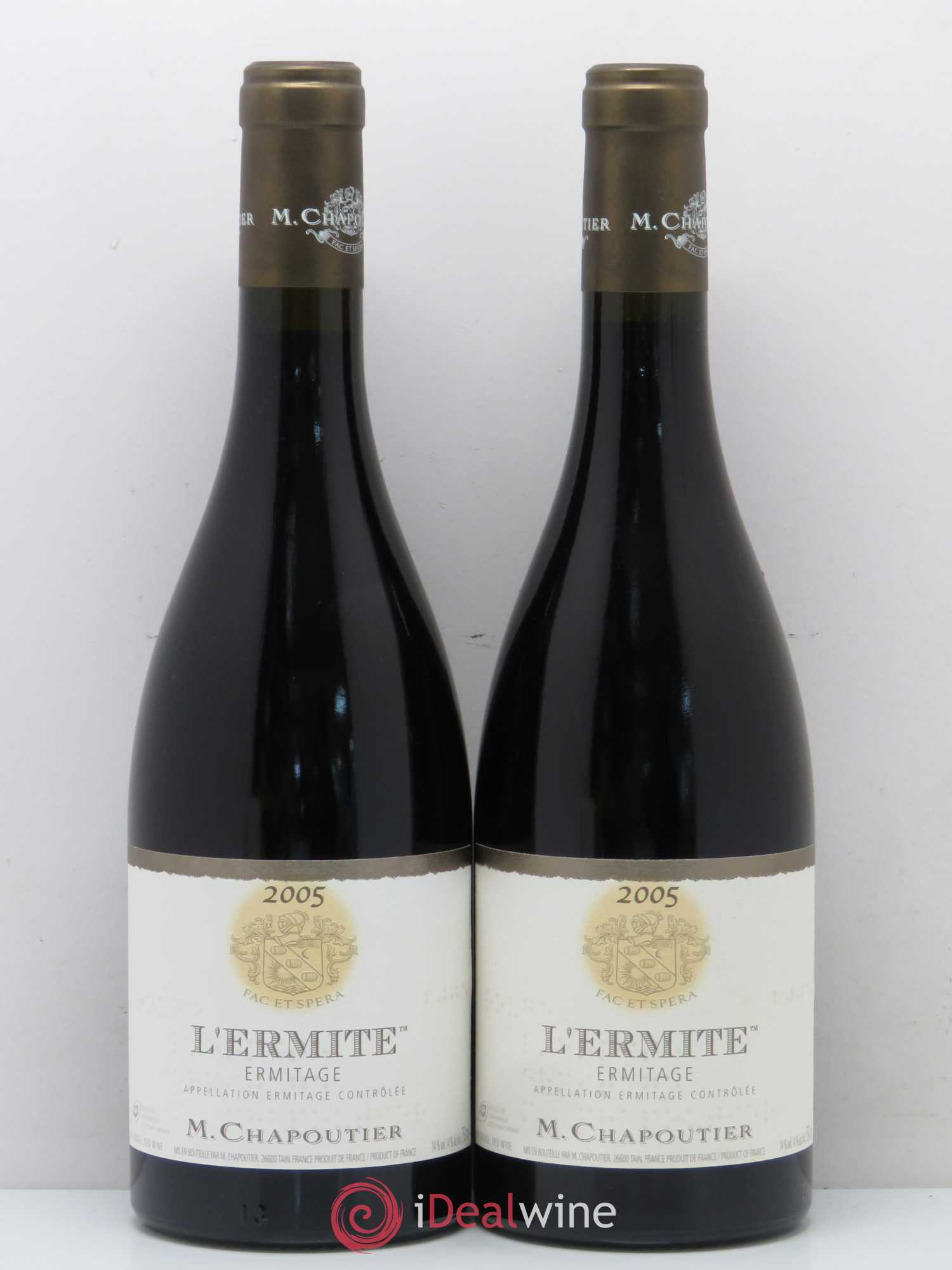 Hermitage Ermitage l'Ermite Chapoutier 2005 - Lot de 2 bouteilles - 0
