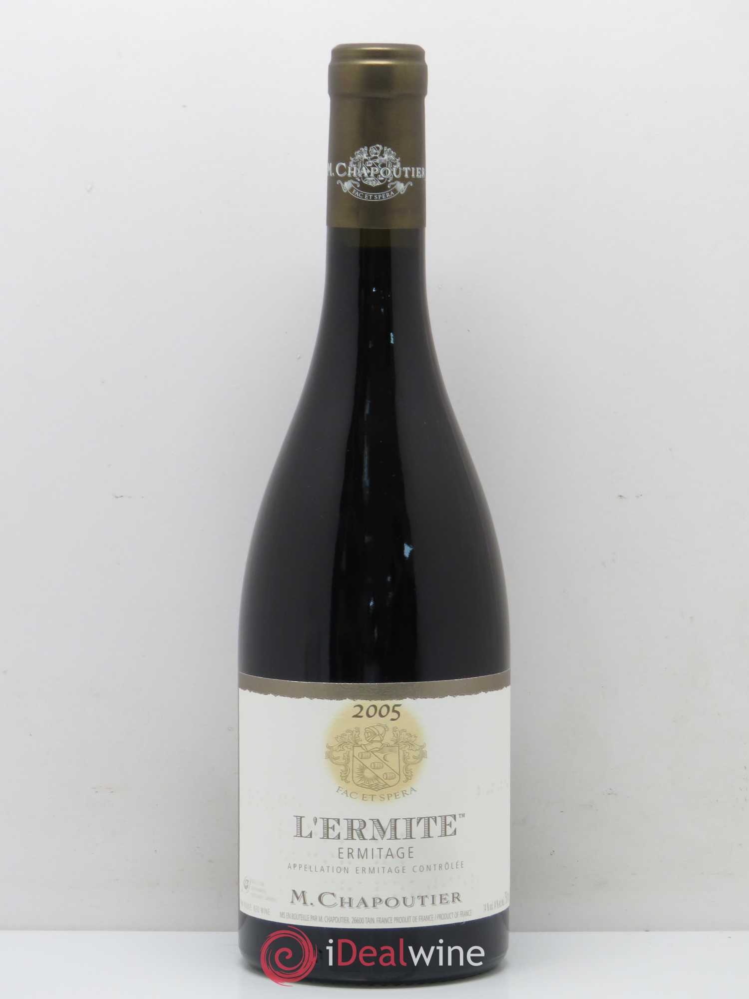 Hermitage Ermitage l'Ermite Chapoutier 2005 - Lot de 1 bouteille - 0
