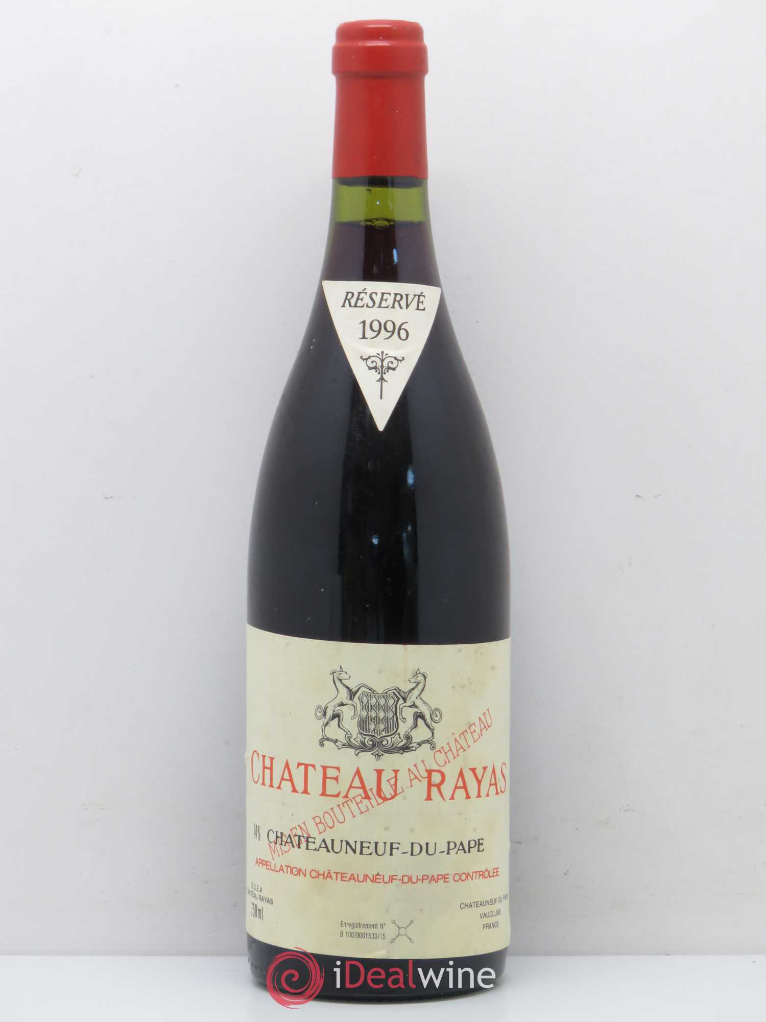 Châteauneuf-du-Pape Château Rayas Emmanuel Reynaud 1996 - Lot de 1 bouteille - 0