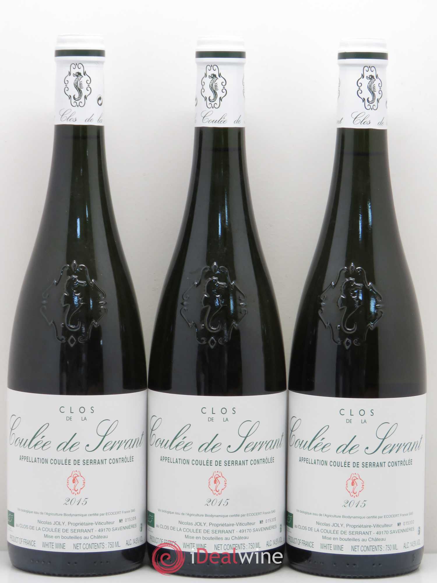 Savennières Clos de la Coulée de Serrant Vignobles de la Coulée de Serrant - Nicolas Joly 2015 - Lot de 6 bouteilles - 2