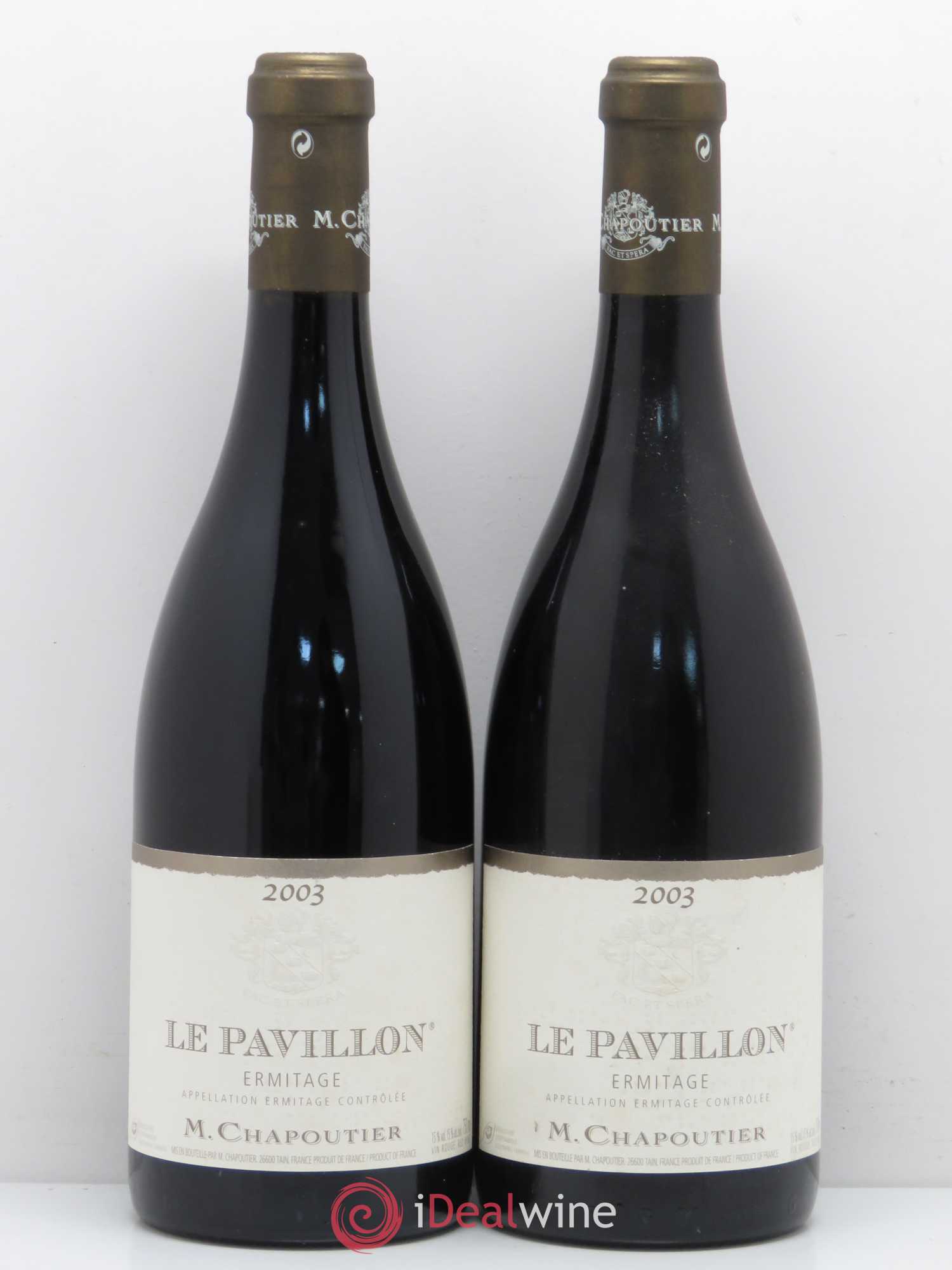 Hermitage Ermitage Le Pavillon Chapoutier 2003 - Lot de 2 bouteilles - 0