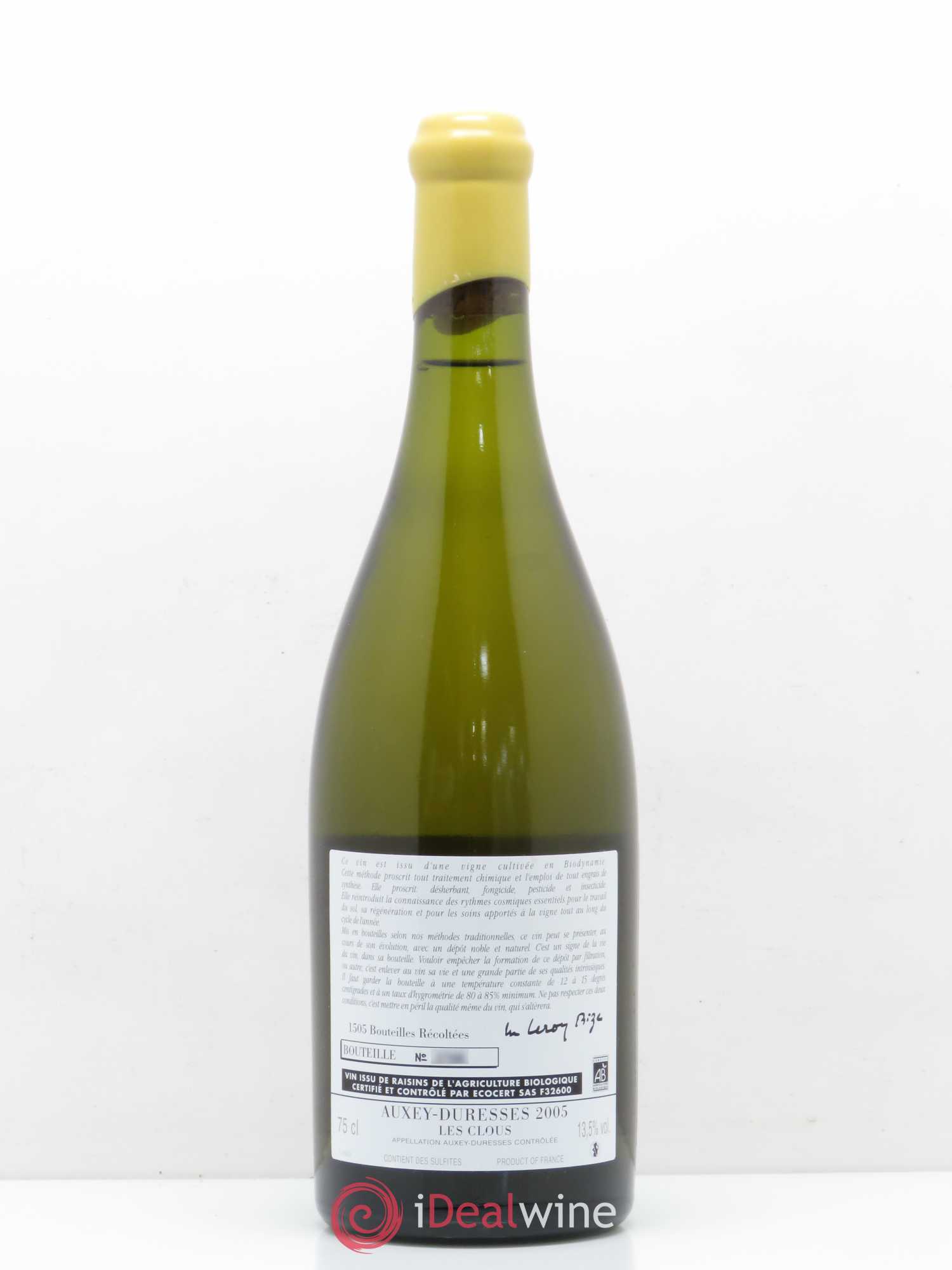 Auxey-Duresses Les Clous d'Auvenay (Domaine) 2005 - Lot de 1 bouteille - 1