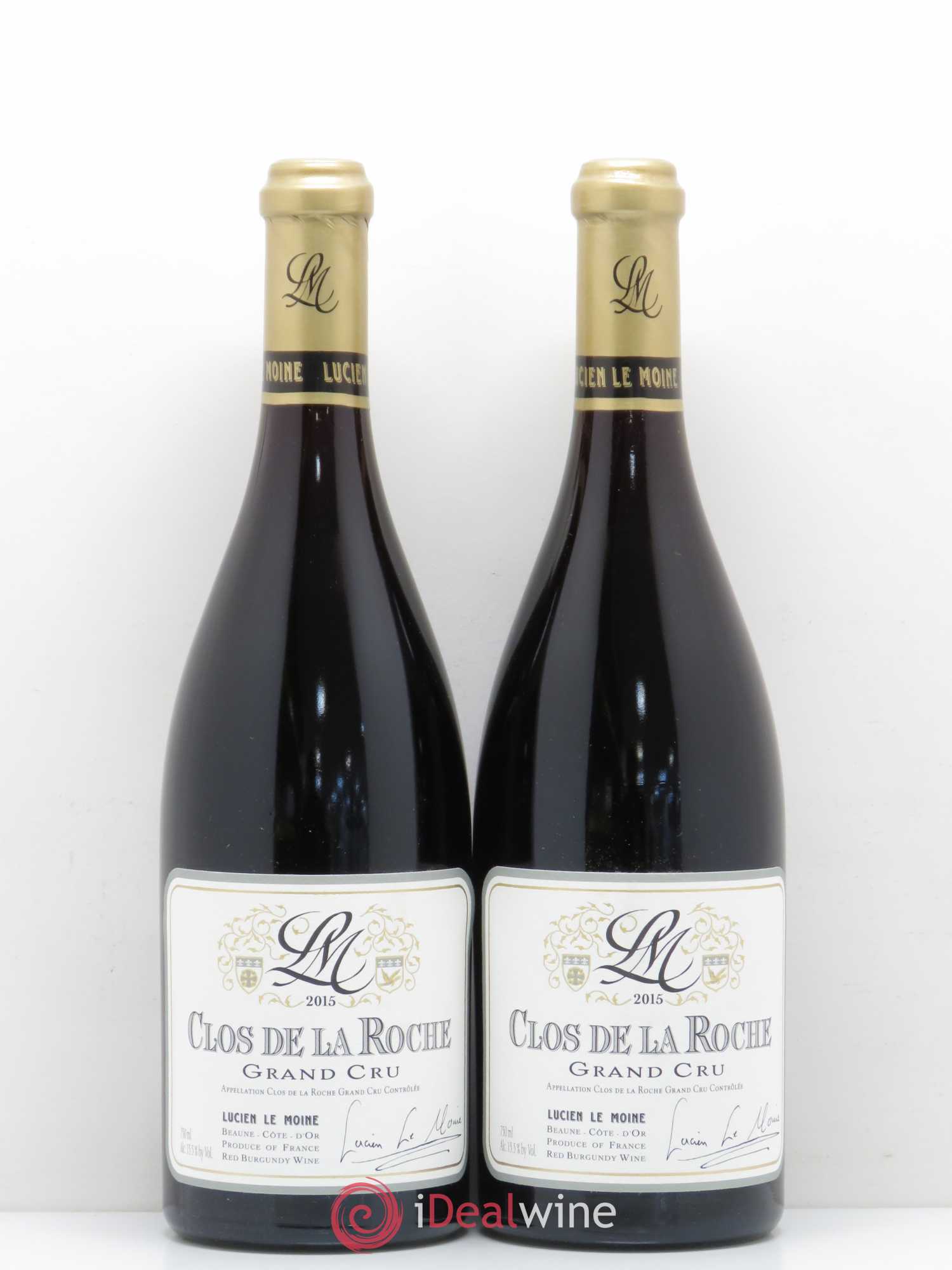 Clos de la Roche Grand Cru Lucien Le Moine 2015 - Lot de 2 bouteilles - 0