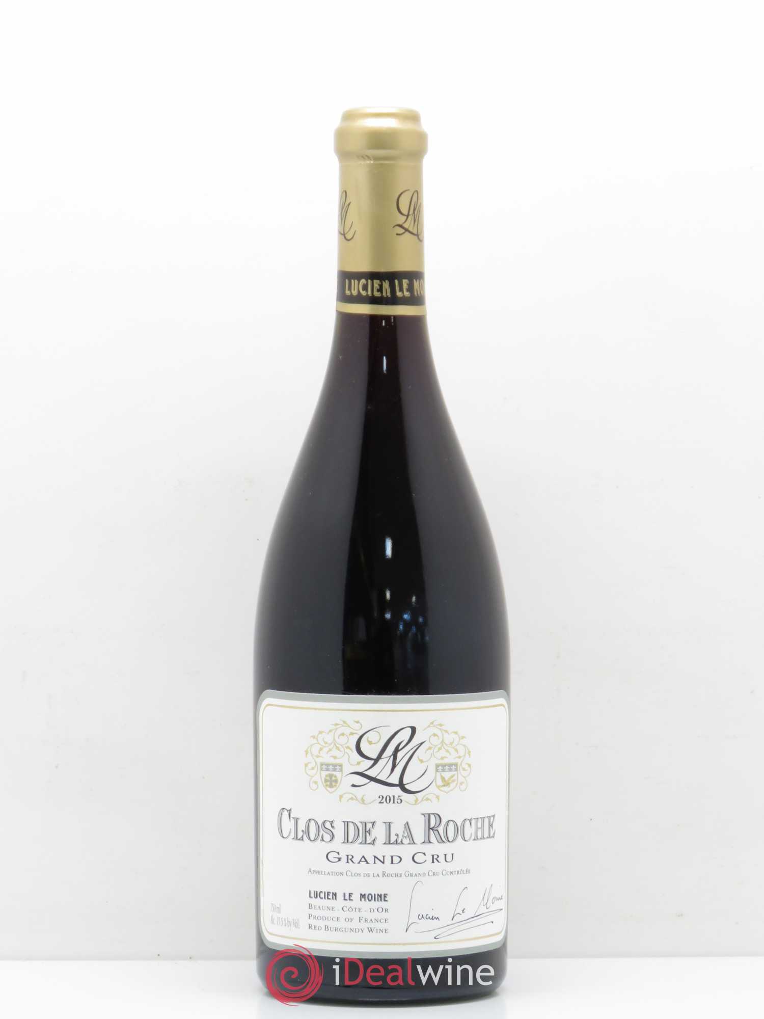 Clos de la Roche Grand Cru Lucien Le Moine 2015 - Lot de 1 bouteille - 0