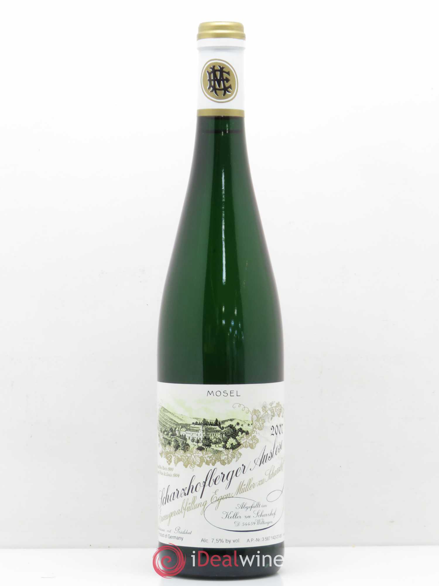 Riesling Scharzhofberger Auslese Egon Muller AP0708 2007 - Lotto di 1 bottiglia - 0