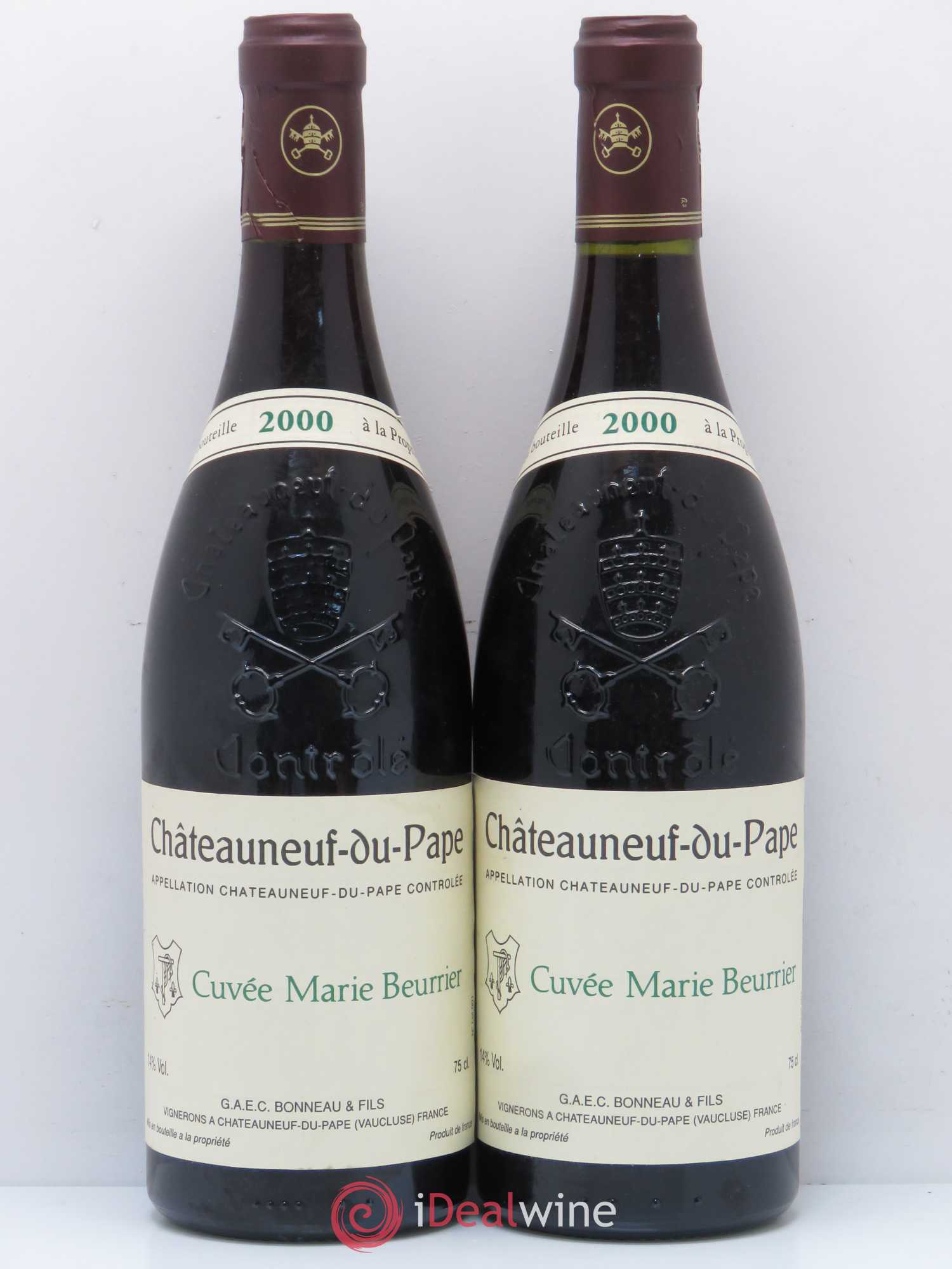 Châteauneuf-du-Pape Marie Beurrier Henri Bonneau & Fils 2000 - Lot de 2 bouteilles - 0
