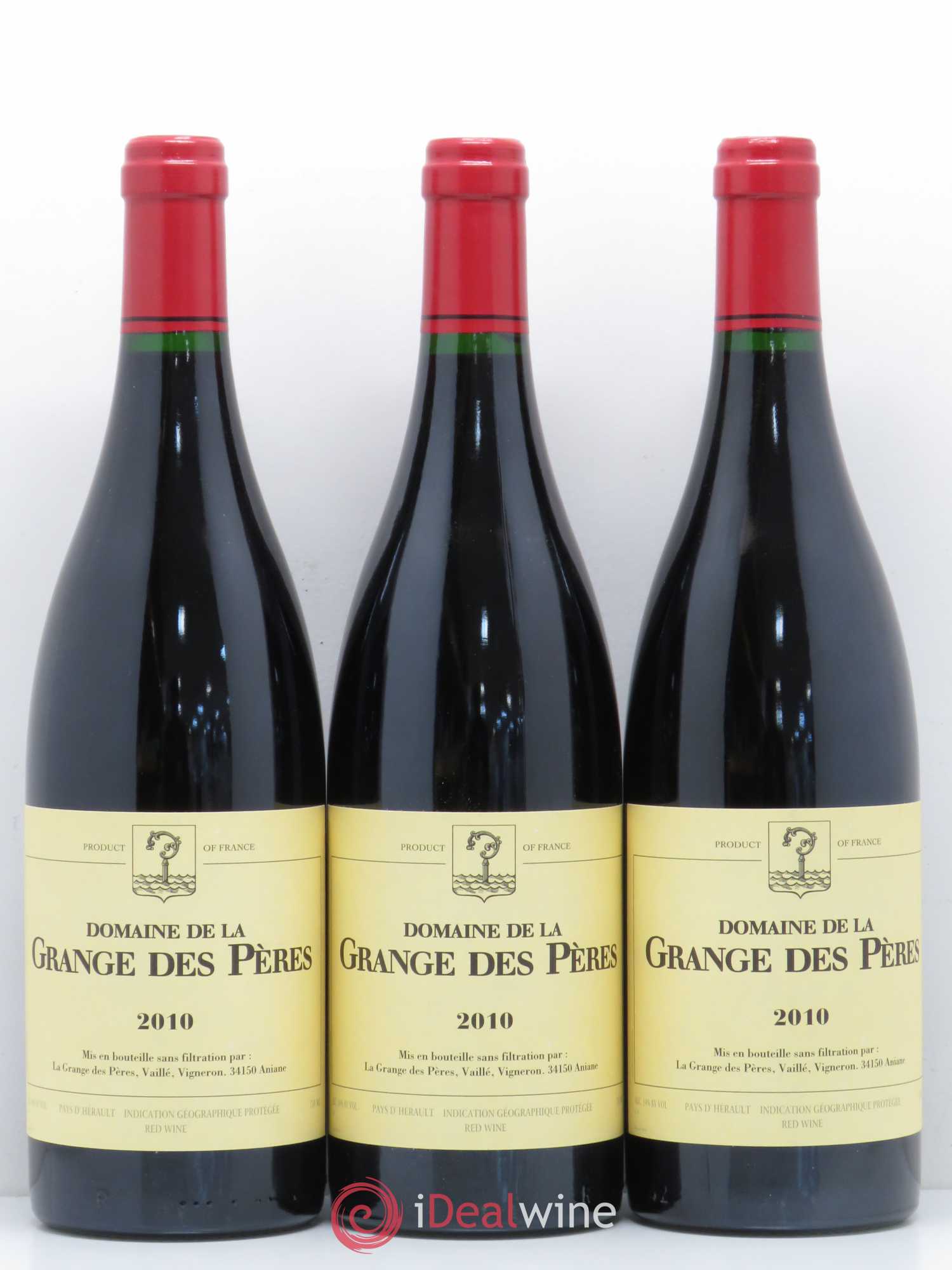 Pays d'Hérault Grange des Pères Laurent Vaillé 2010 - Lot de 3 bouteilles - 0