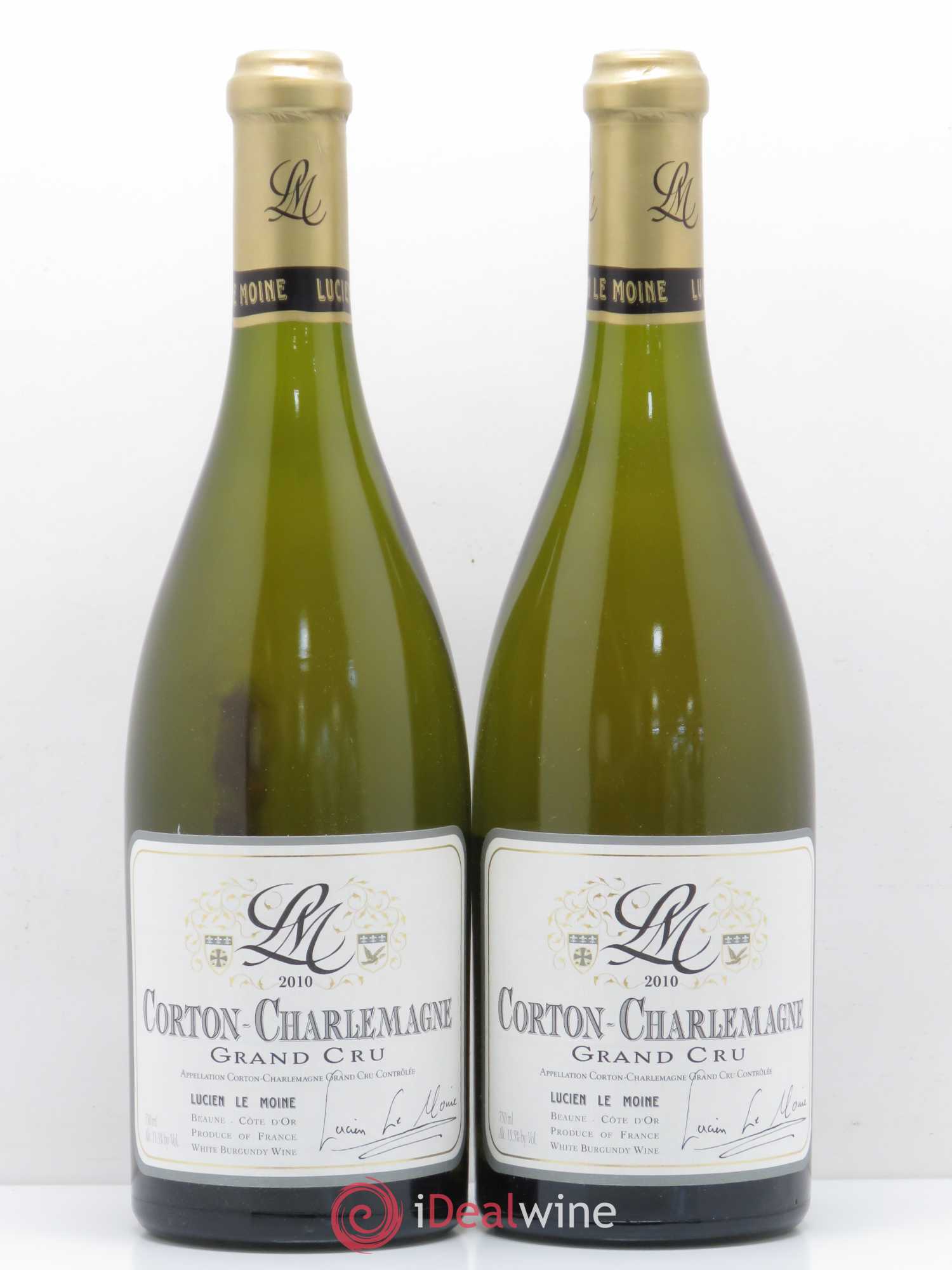 Corton-Charlemagne Grand Cru Lucien Le Moine 2010 - Lot de 2 bouteilles - 0