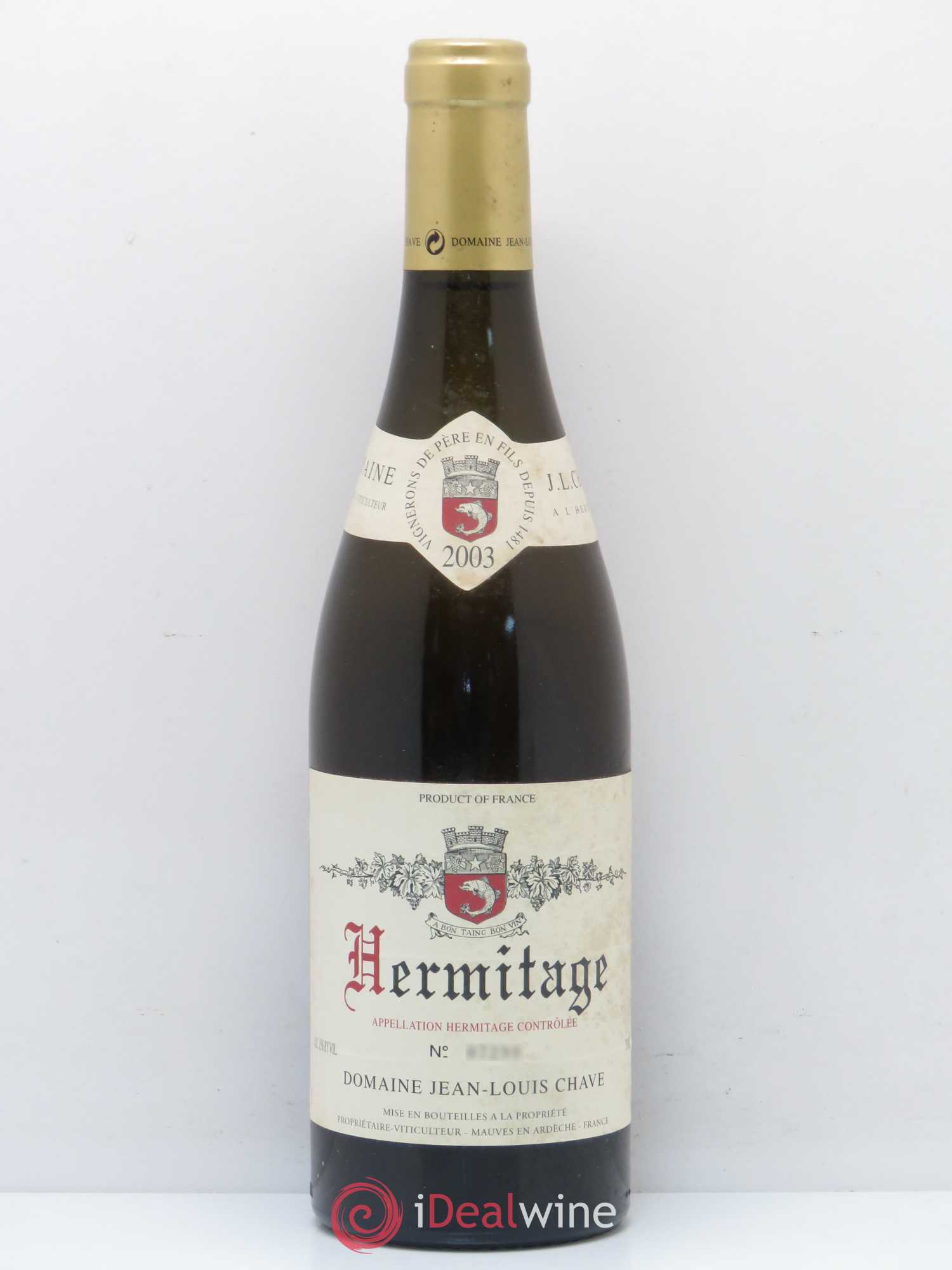 Hermitage Jean-Louis Chave 2003 - Lot de 1 bouteille - 0