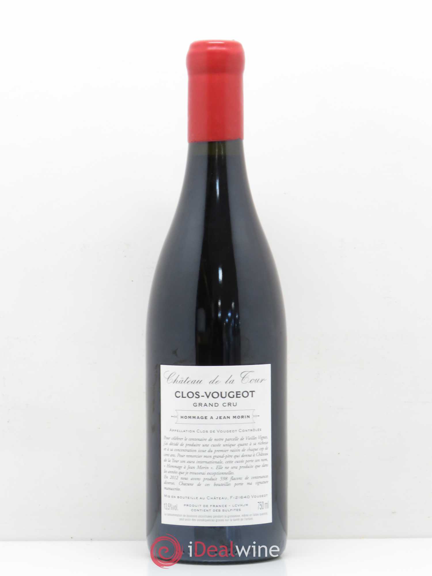 Clos de Vougeot Grand Cru Château de La Tour Hommage à Jean Morin 2012 - Lot de 1 bouteille - 1