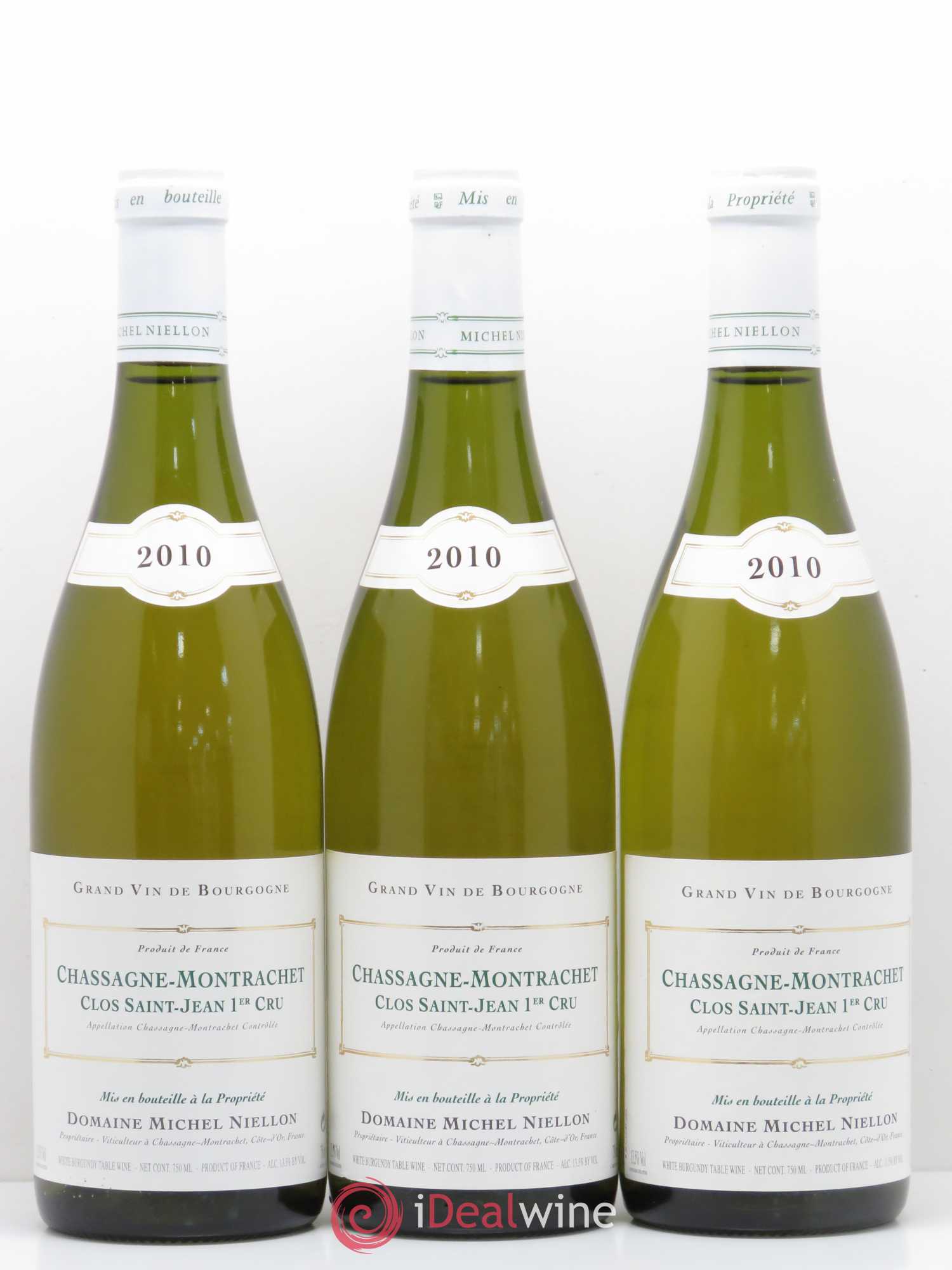 Chassagne-Montrachet 1er Cru Clos Saint-Jean Michel Niellon 2010 - Posten von 3 Flaschen - 0