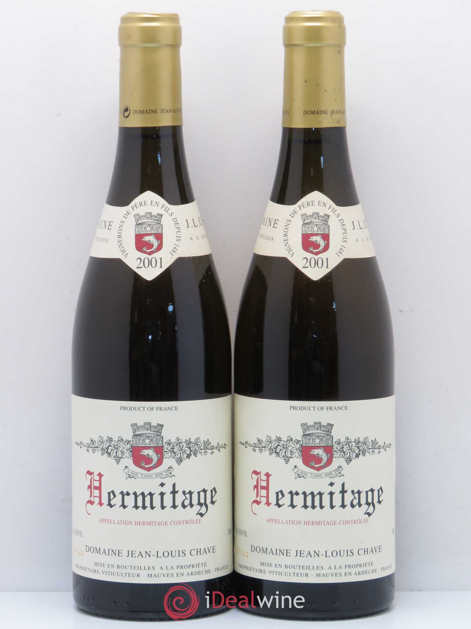 Hermitage Jean-Louis Chave 2001 - Lot de 2 bouteilles - 0