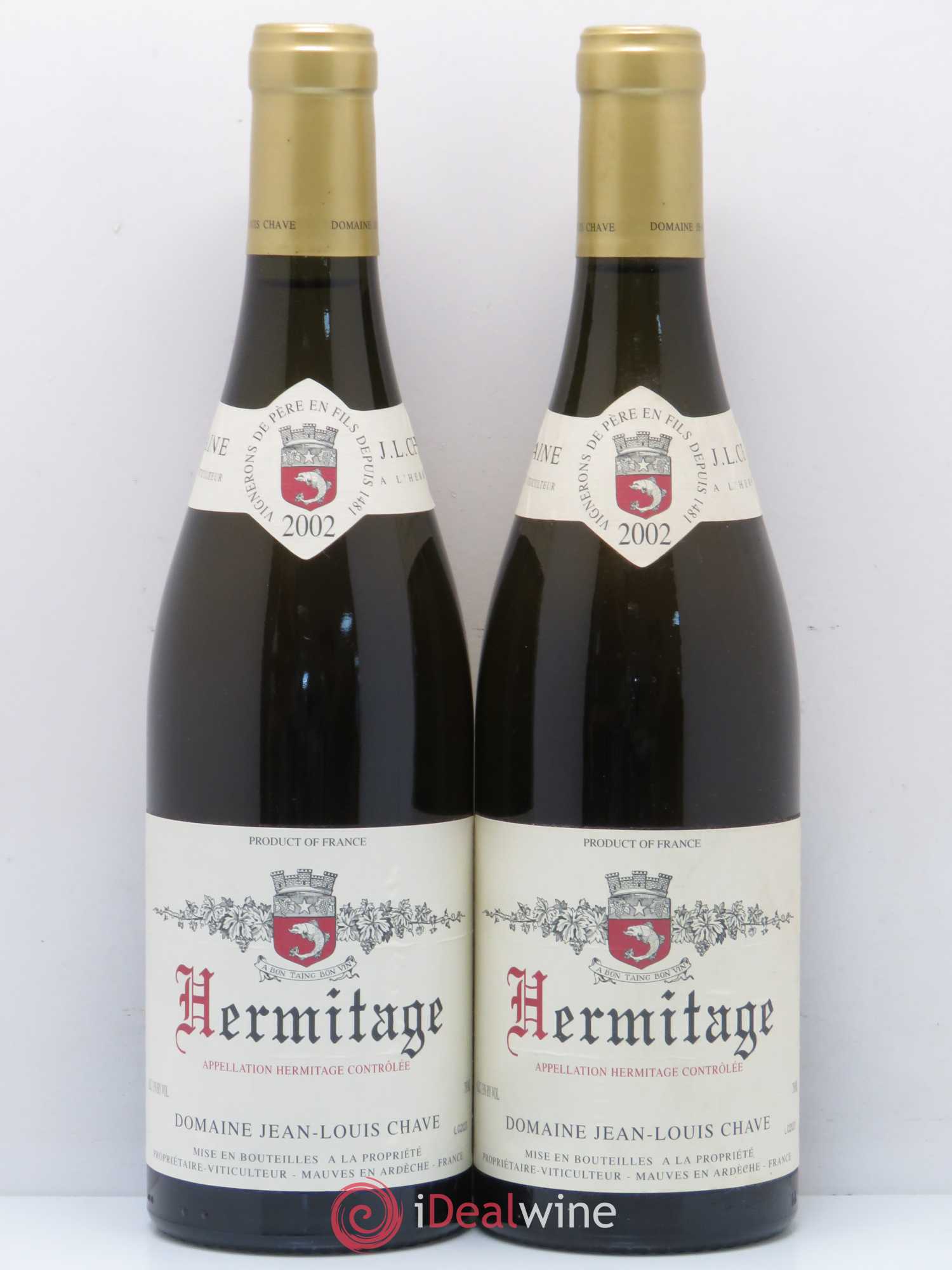 Hermitage Jean-Louis Chave 2002 - Lot de 2 bouteilles - 0