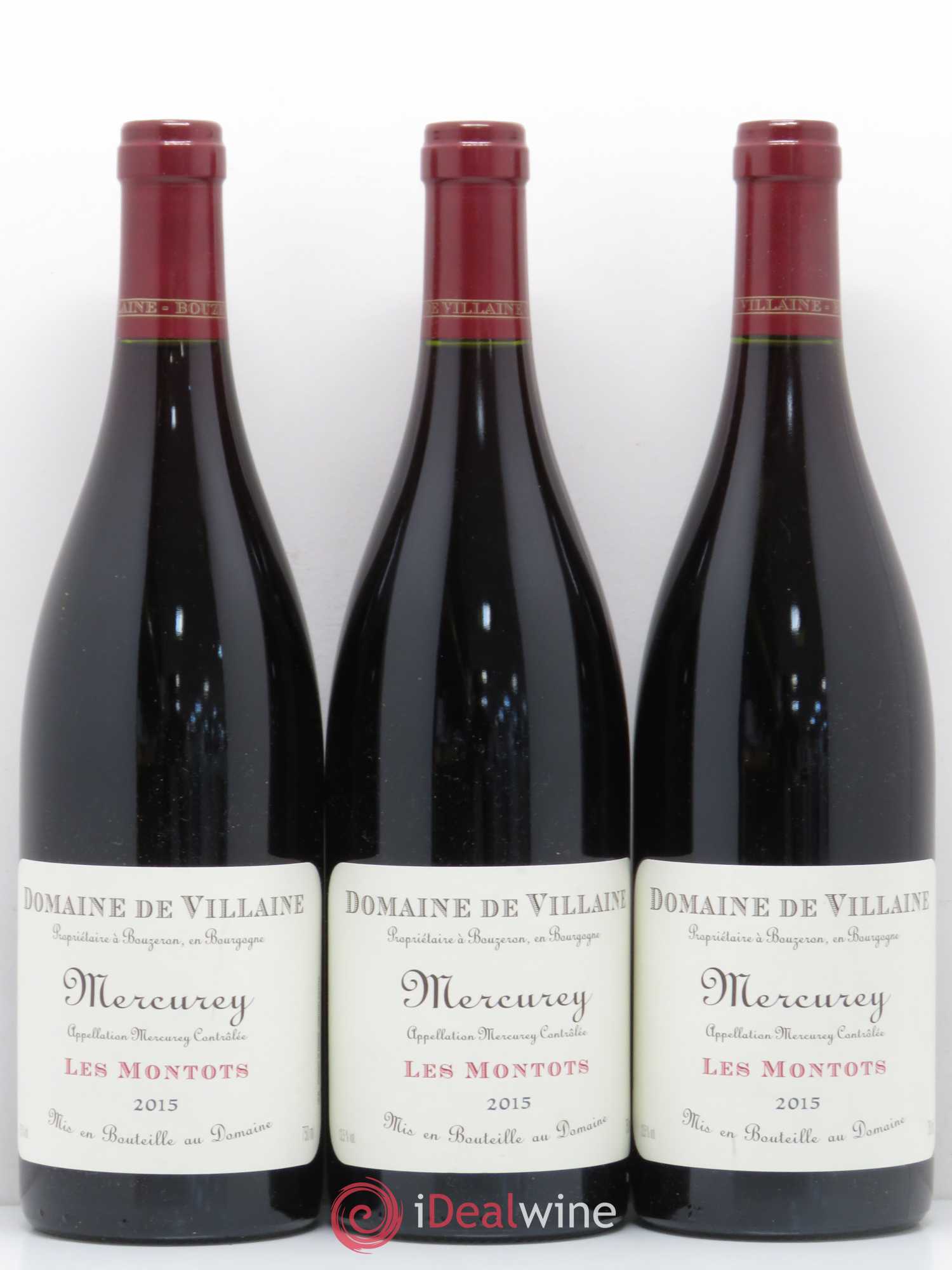 Mercurey Les Montots Domaine de Villaine 2015 - Lot de 3 bouteilles - 0