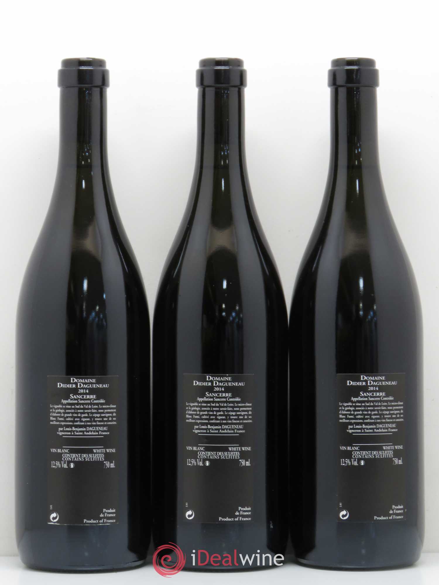 Sancerre Le Mont Damné Chavignol Dagueneau (Domaine Didier - Louis-Benjamin) 2014 - Lot de 3 bouteilles - 1