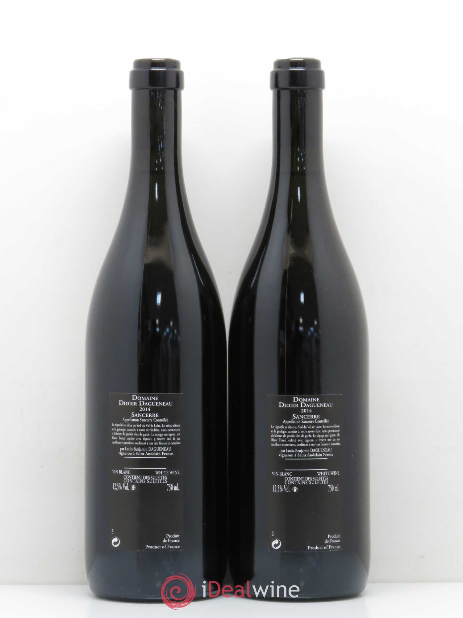 Sancerre Le Mont Damné Chavignol Dagueneau (Domaine Didier - Louis-Benjamin) 2014 - Lot de 2 bouteilles - 1