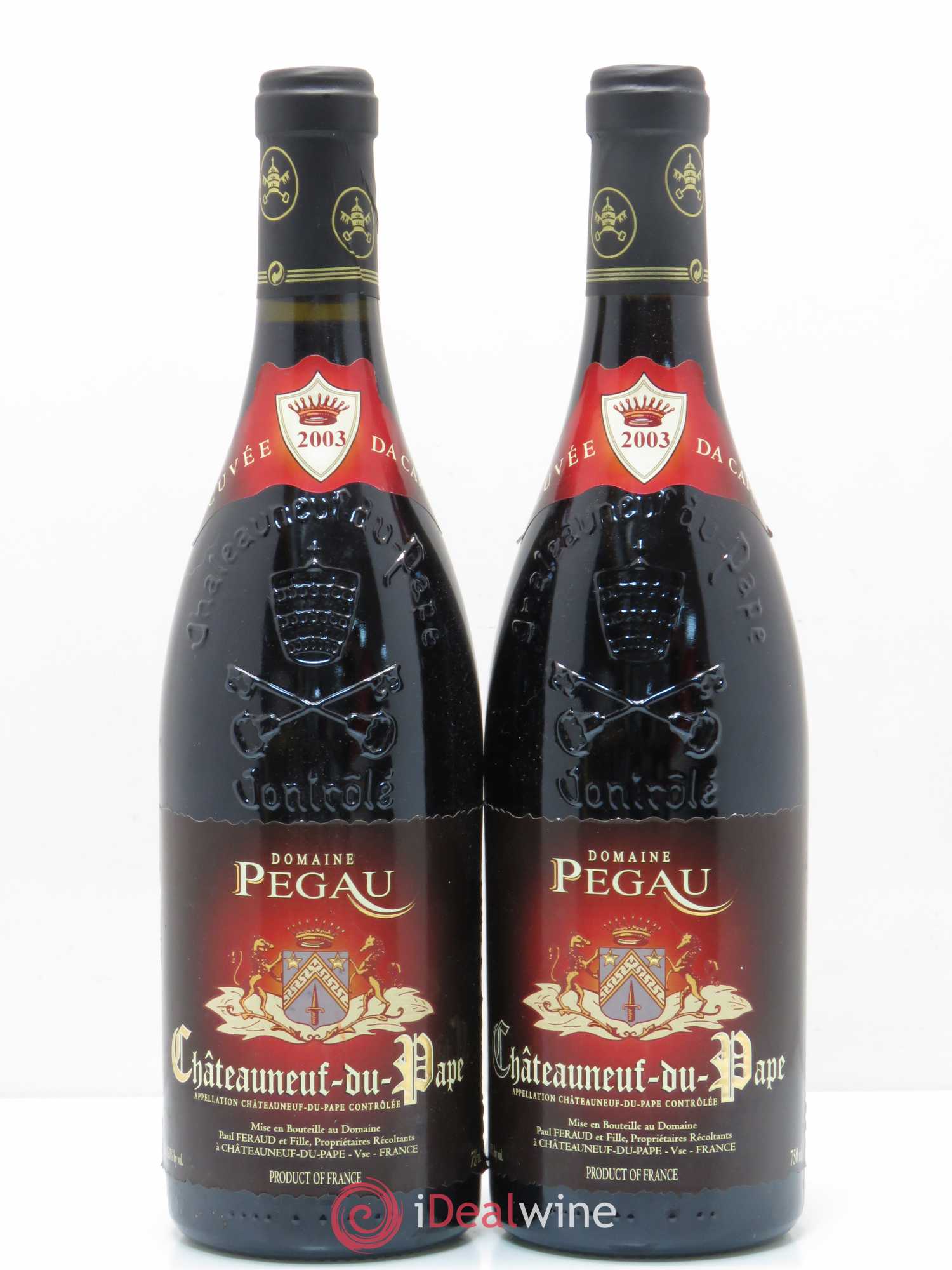 Châteauneuf-du-Pape Domaine du Pégau Cuvée Da Capo Paul et Laurence Féraud 2003 - Lot de 2 bouteilles - 0