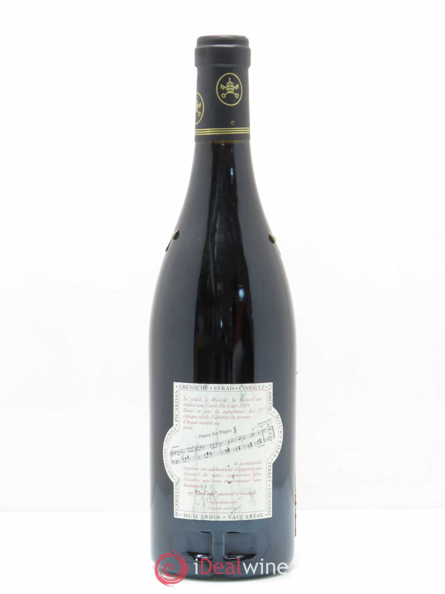 Châteauneuf-du-Pape Domaine du Pégau Cuvée Da Capo Paul et Laurence Féraud 2003 - Lot de 1 bouteille - 1