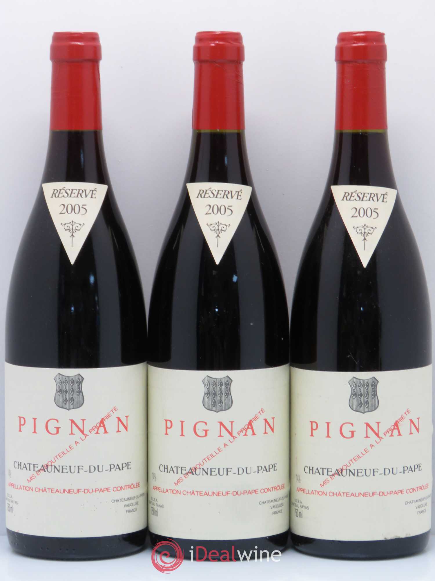 Châteauneuf-du-Pape Pignan Emmanuel Reynaud 2005 - Lot de 3 bouteilles - 0