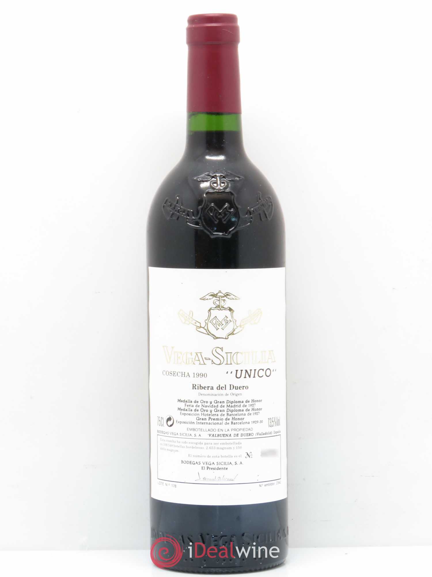 Ribera Del Duero DO Vega Sicilia Unico Famille Alvarez 1990 - Lot de 1 bouteille - 0