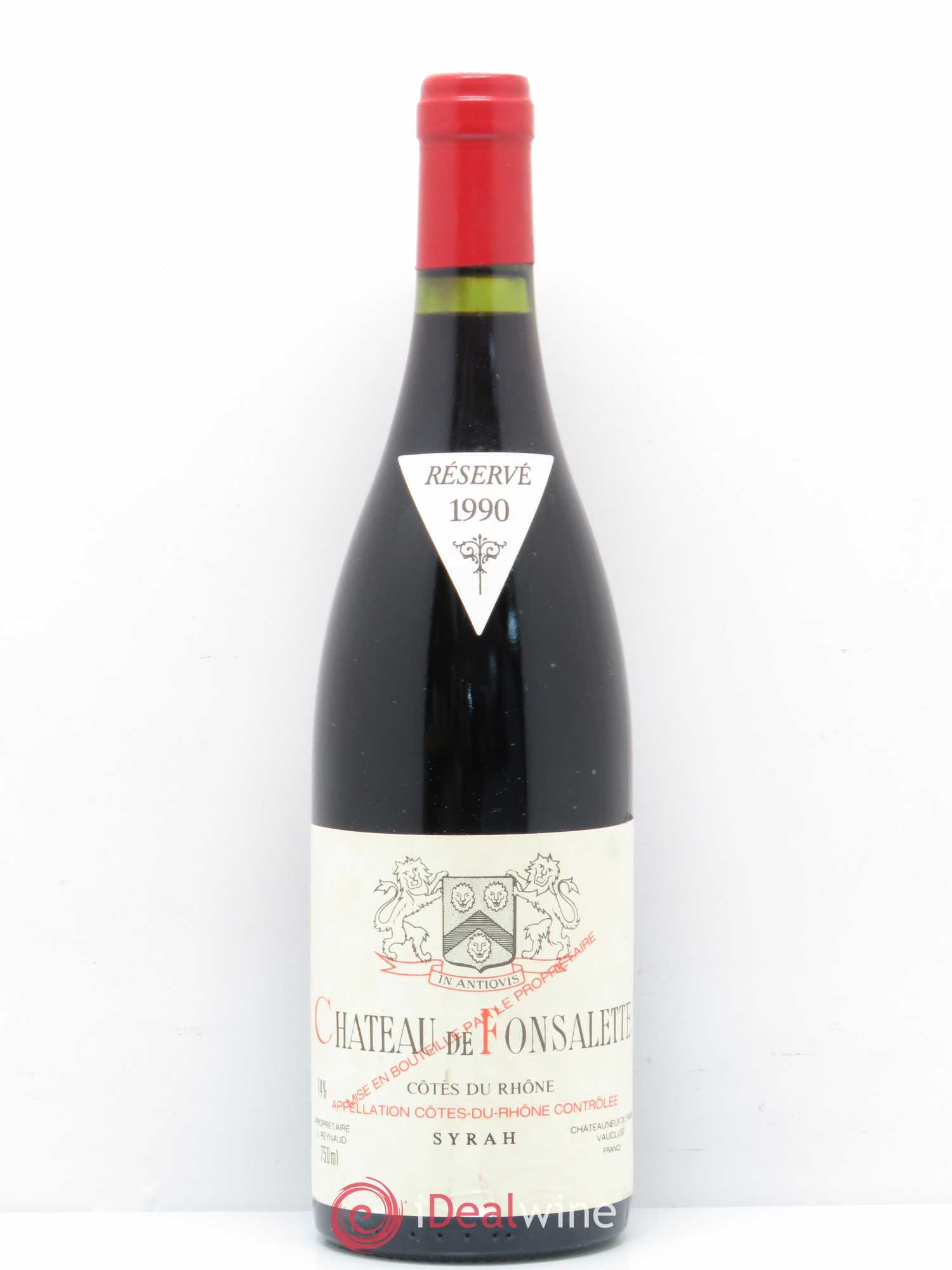 Côtes-du-Rhône Cuvée Syrah Château de Fonsalette 1990 - Lot de 1 bouteille - 0