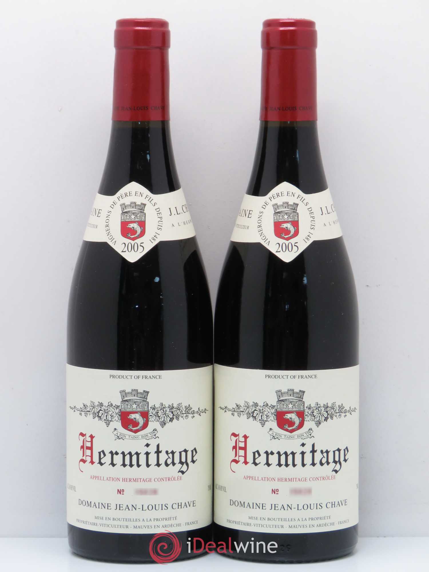 Hermitage Jean-Louis Chave 2005 - Lot de 2 bouteilles - 0
