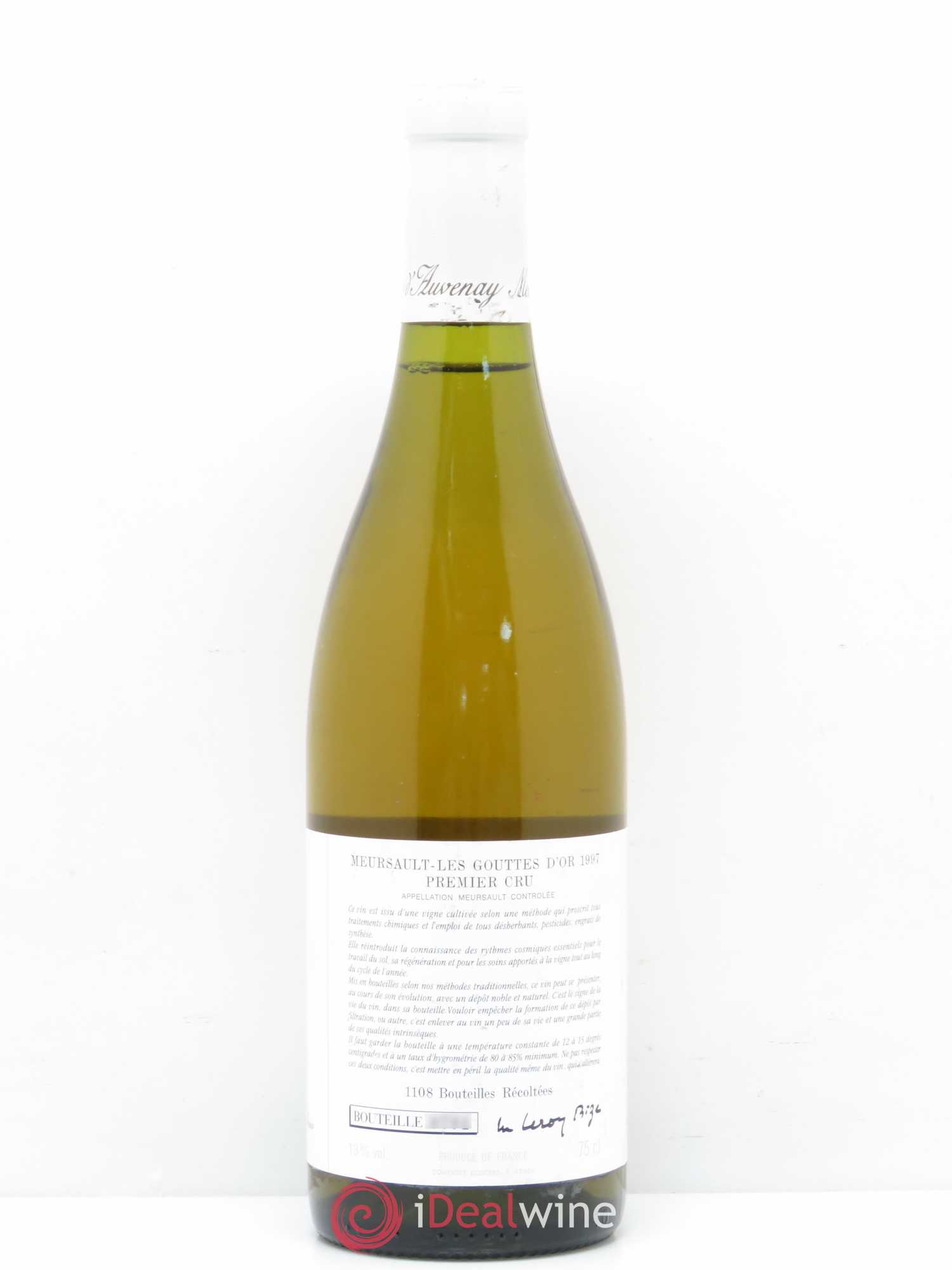 Meursault 1er Cru Les Gouttes d'Or d'Auvenay (Domaine) 1997 - Lot de 1 bouteille - 1
