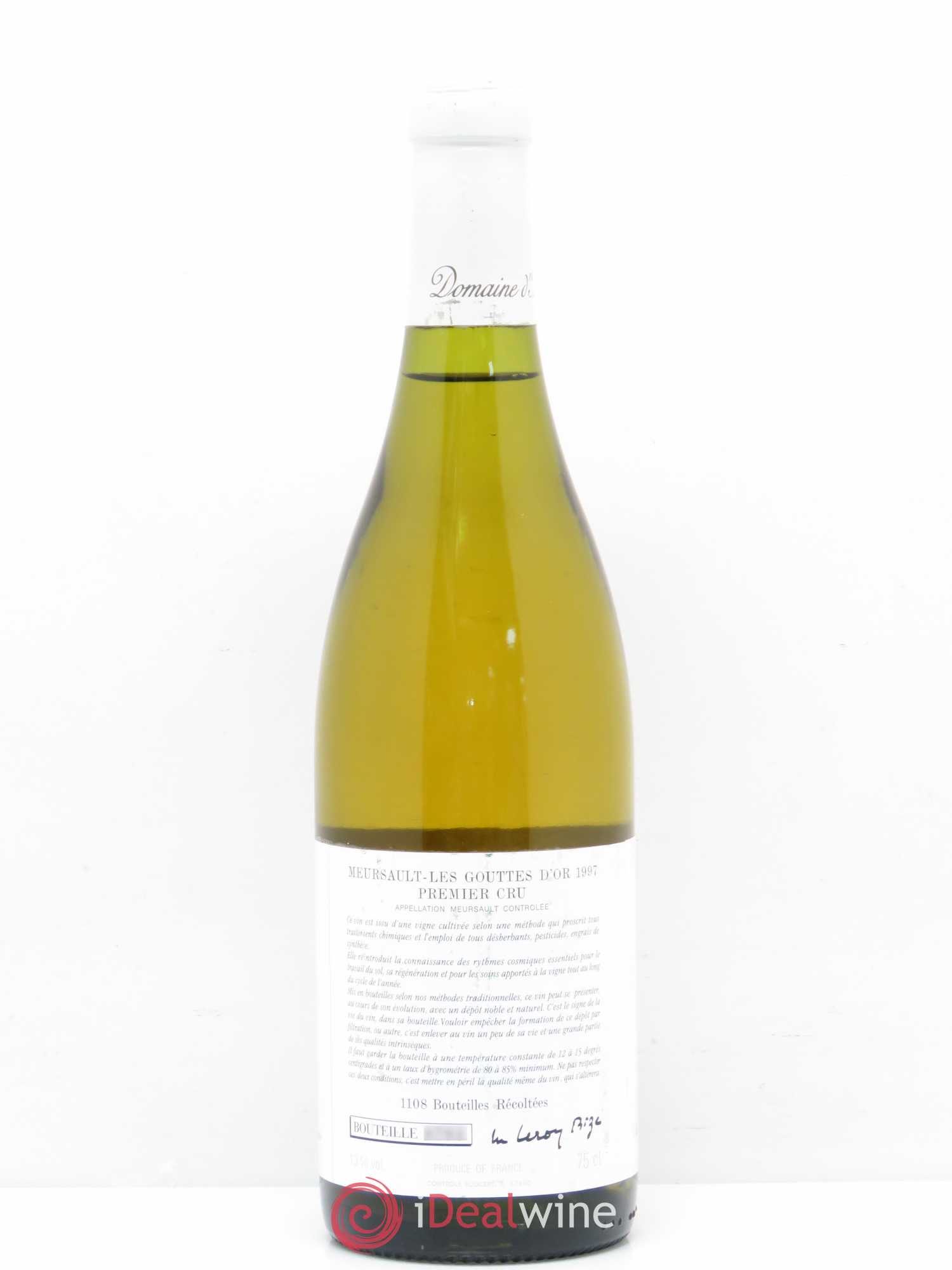 Meursault 1er Cru Les Gouttes d'Or d'Auvenay (Domaine) 1997 - Lot de 1 bouteille - 1