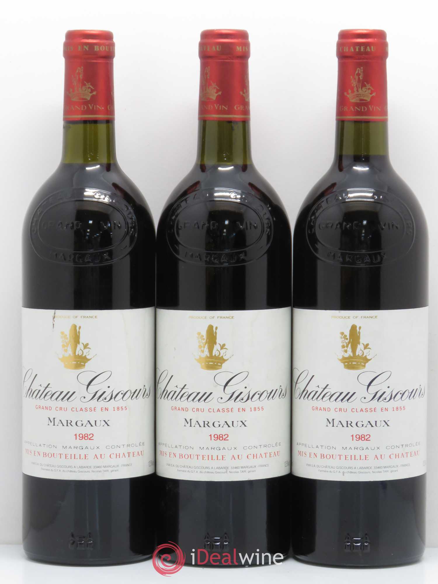 Château Giscours 3ème Grand Cru Classé 1982 - Lot de 3 bouteilles - 0