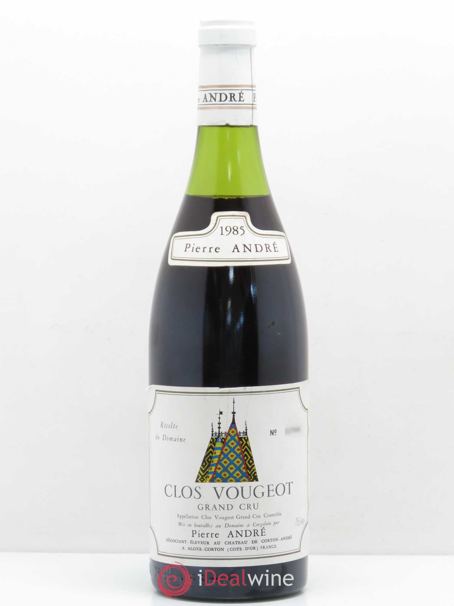 Clos de Vougeot Grand Cru Domaine Pierre André 1985 - Lot de 1 bouteille - 0