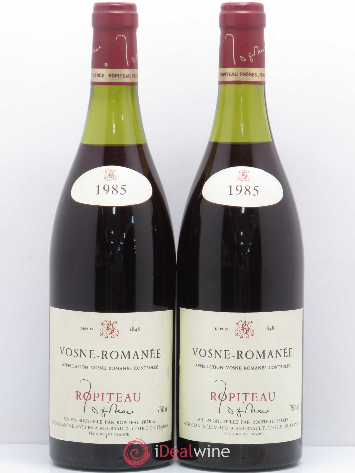 Vosne-Romanée Domaine Ropiteau 1985 - Lot de 2 bouteilles - 0