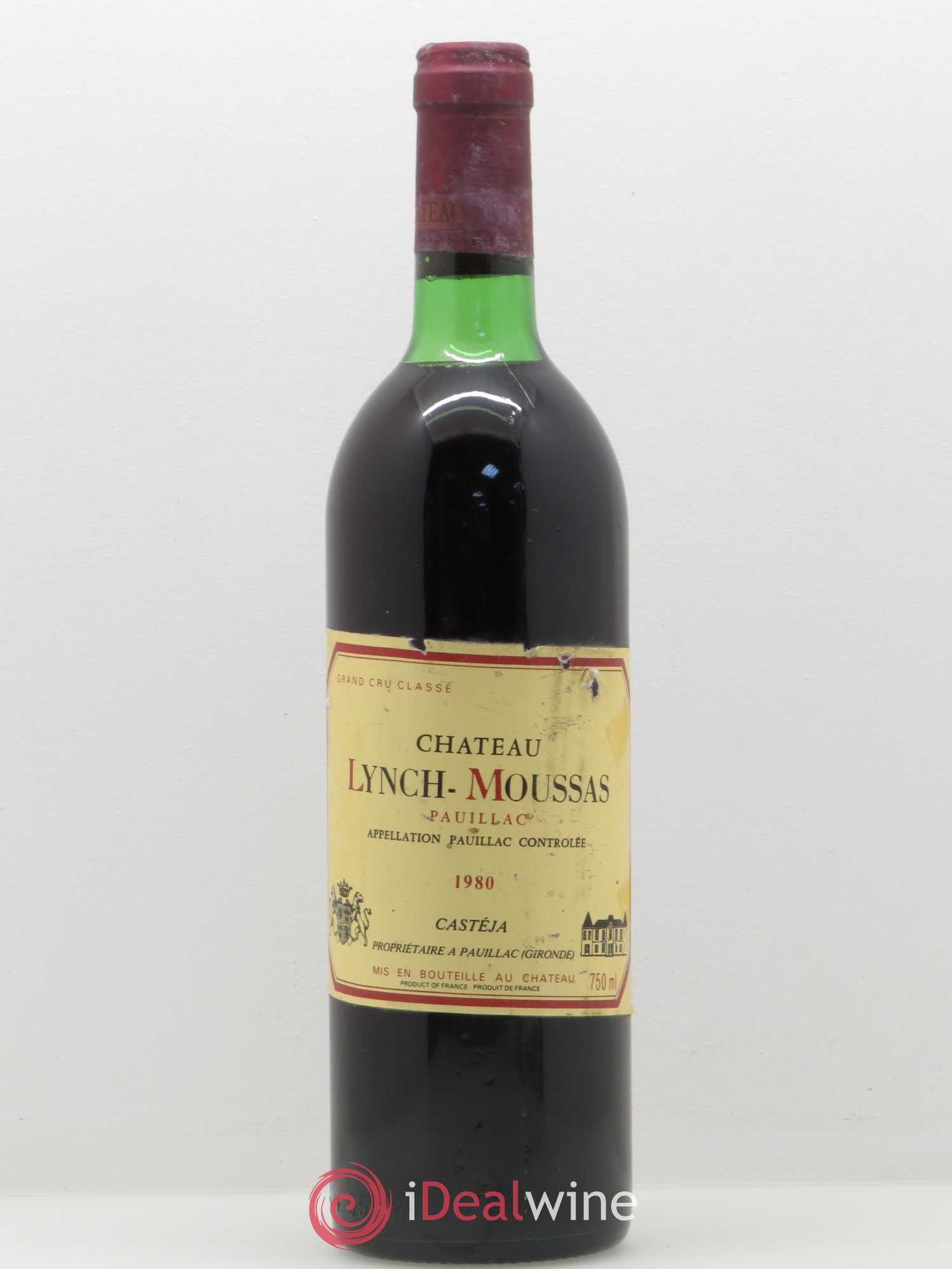 Château Lynch Moussas 5ème Grand Cru Classé 1980 - Lot de 1 bouteille - 0