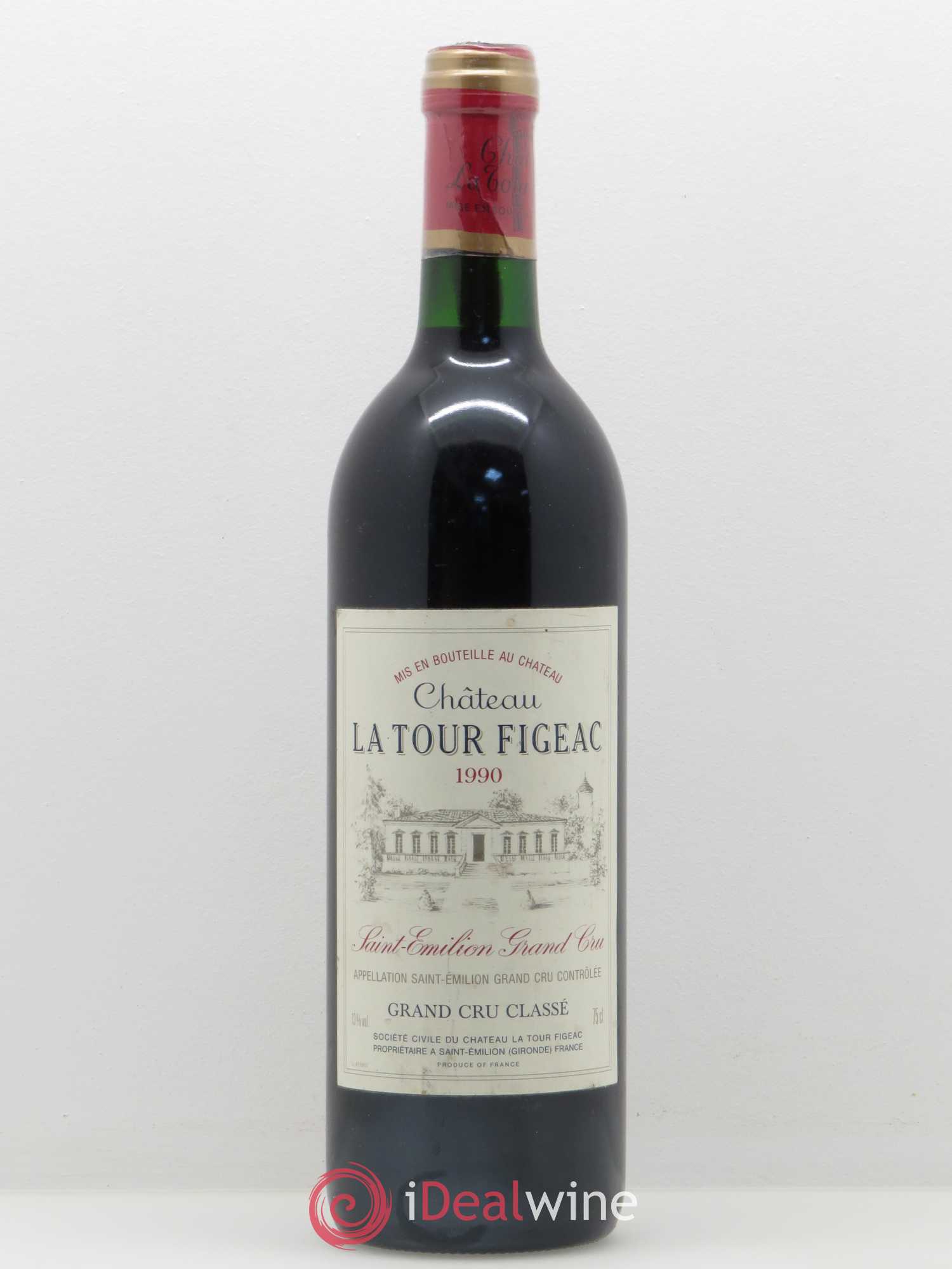 Château la Tour Figeac Grand Cru Classé 1990 - Lot de 1 bouteille - 0