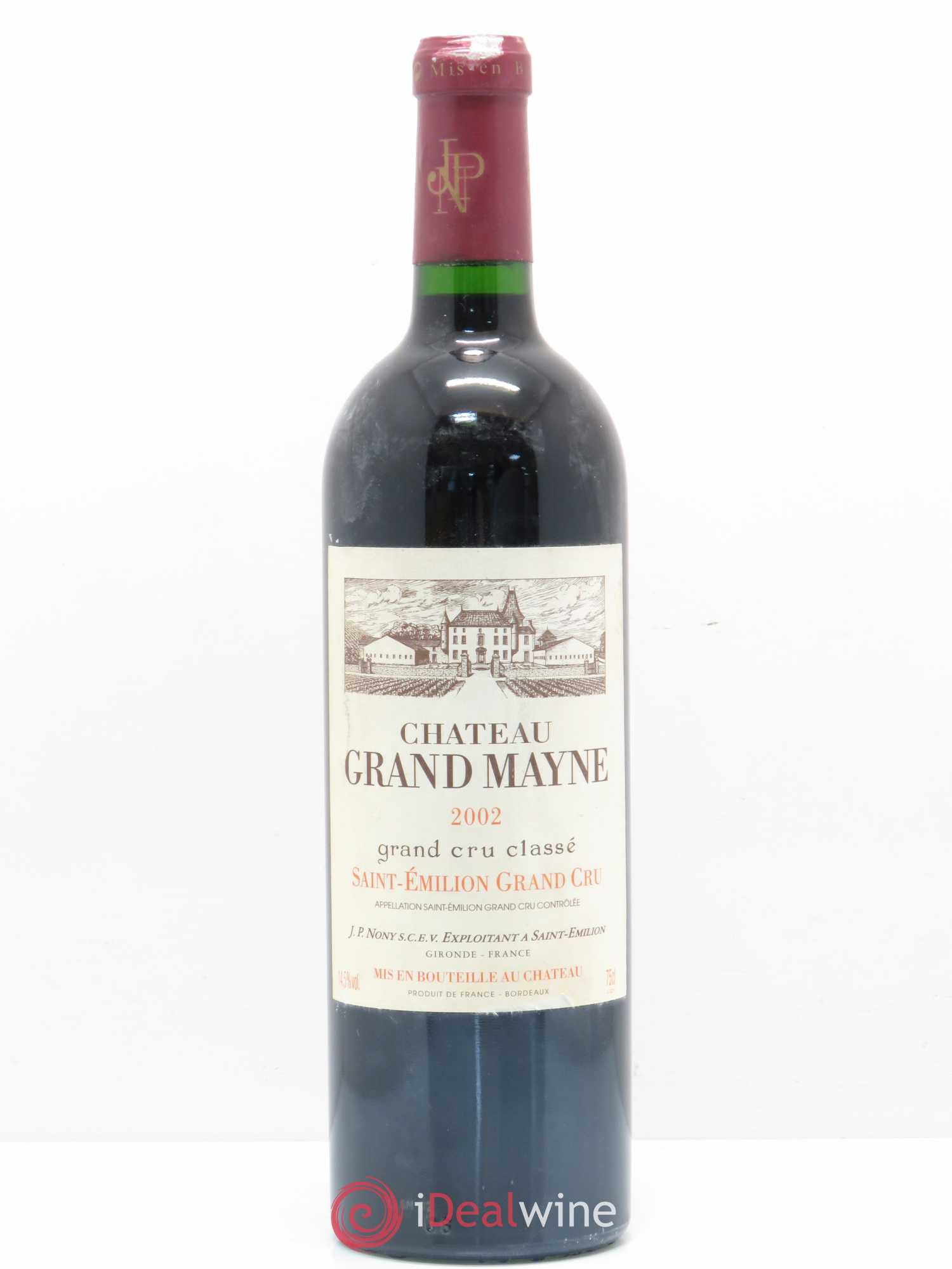 Château Grand Mayne Grand Cru Classé 2002 - Lot de 1 bouteille - 0