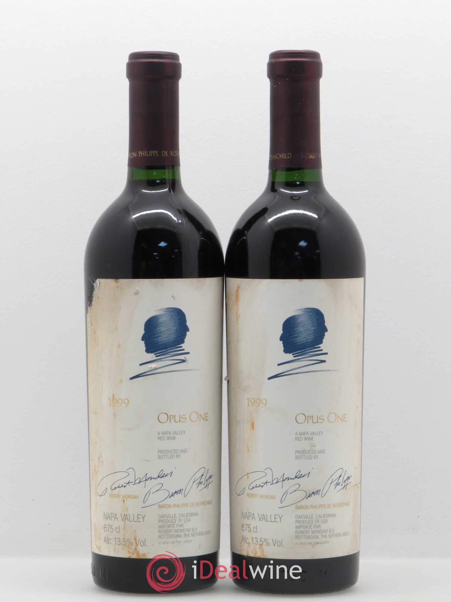 Napa Valley Opus One Robert Mondavi 1999 - Lot de 2 bouteilles - 0