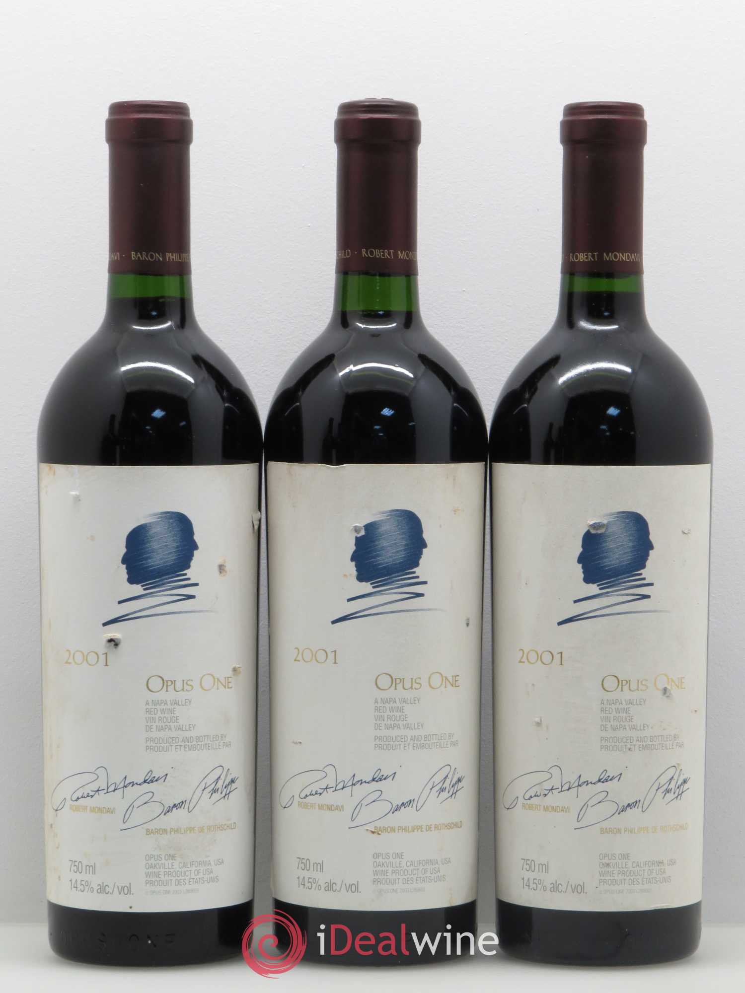 Napa Valley Opus One Robert Mondavi 2001 - Lot de 6 bouteilles - 1