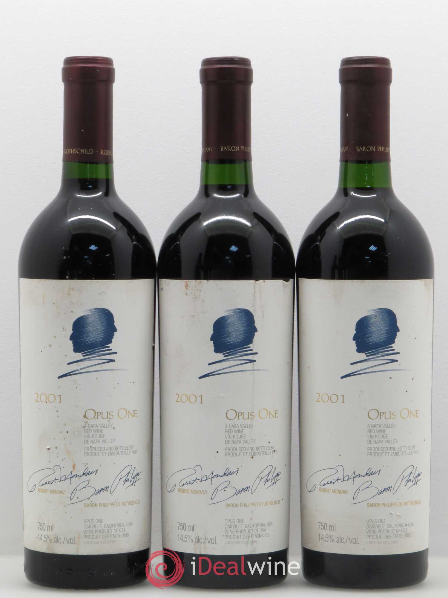 Napa Valley Opus One Robert Mondavi 2001 - Lot de 6 bouteilles - 1