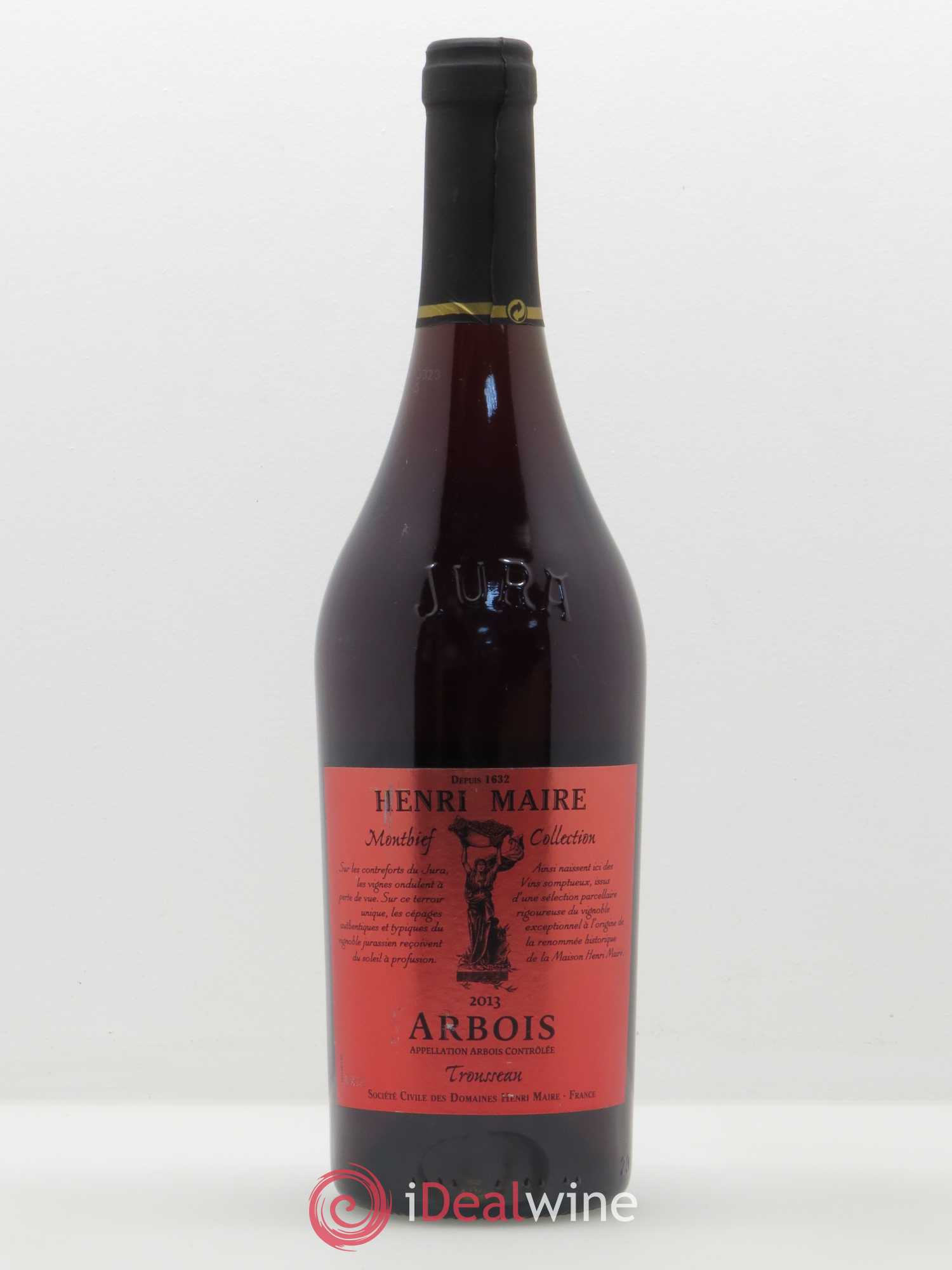 Arbois Trousseau Domaine du Montbief Collection Henri Maire 2013 - Posten von 1 Flasche - 0