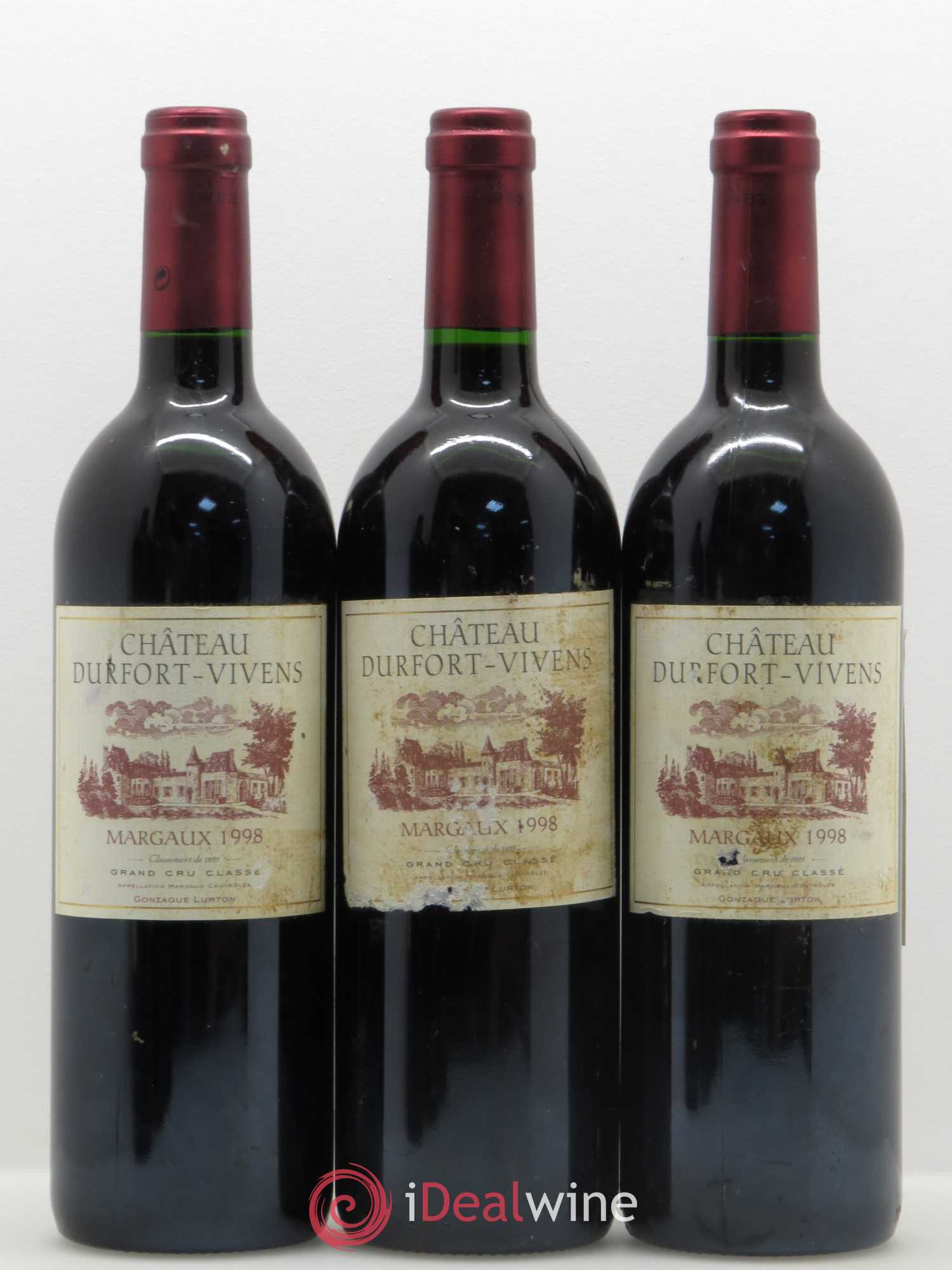 Château Durfort Vivens 2ème Grand Cru Classé 1998 - Lot de 6 bouteilles - 1