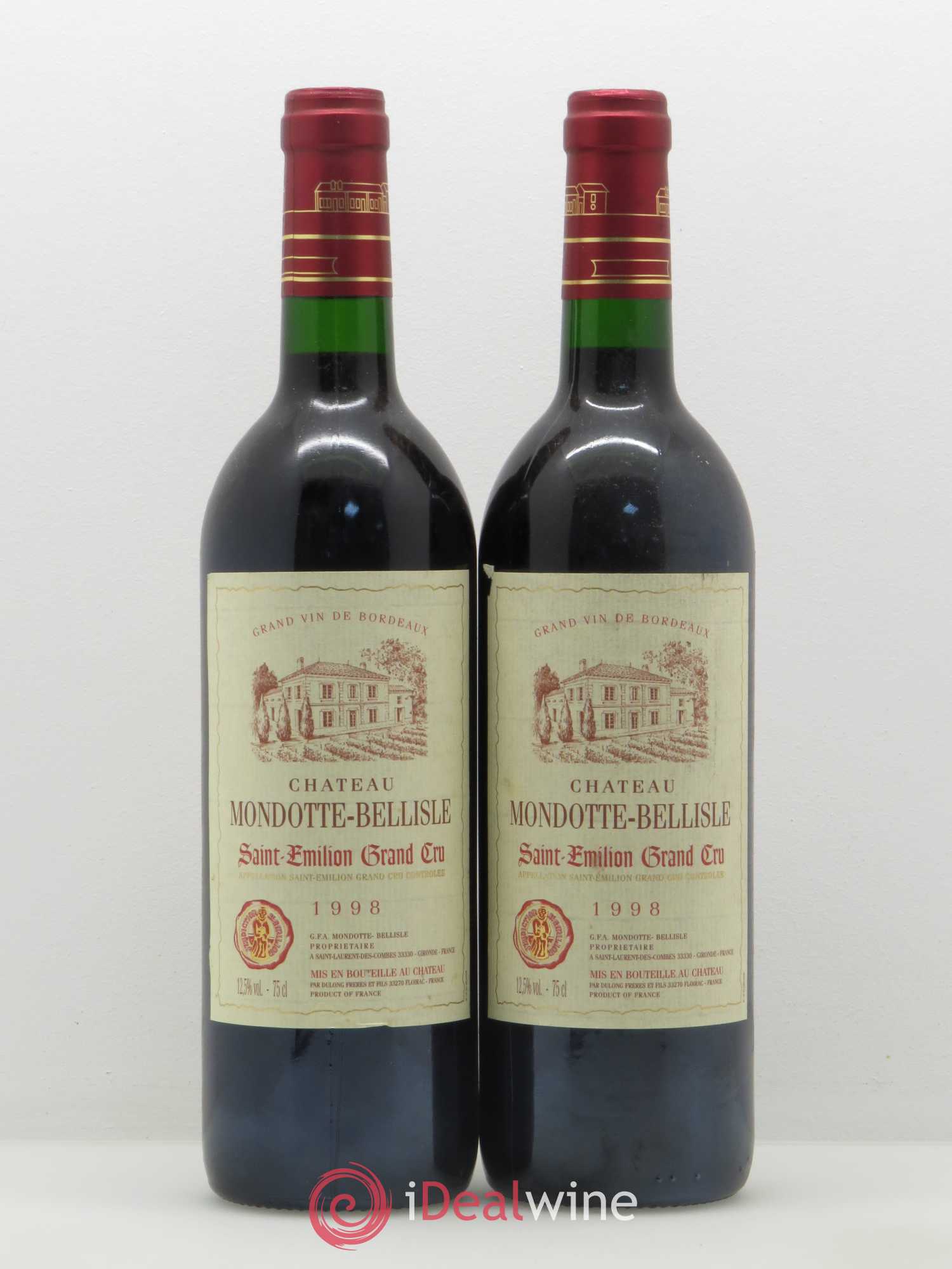 Château Bellisle Mondotte 1998 - Lot de 2 bouteilles - 0