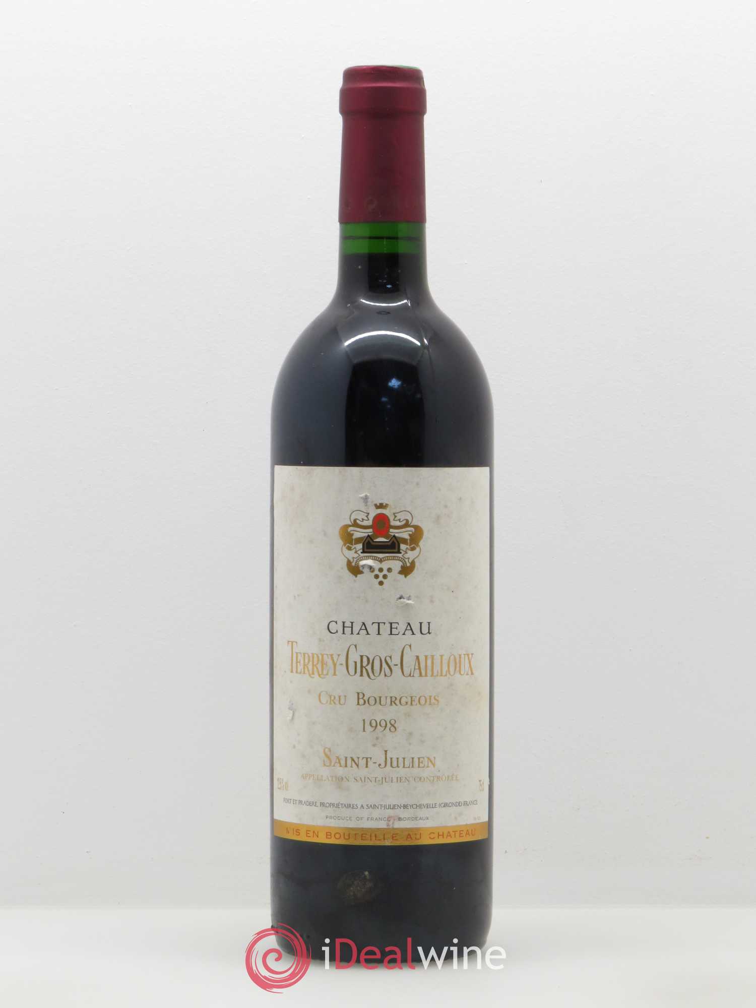 Château Terrey Gros Cailloux Cru Bourgeois 1998 - Lot de 1 bouteille - 0