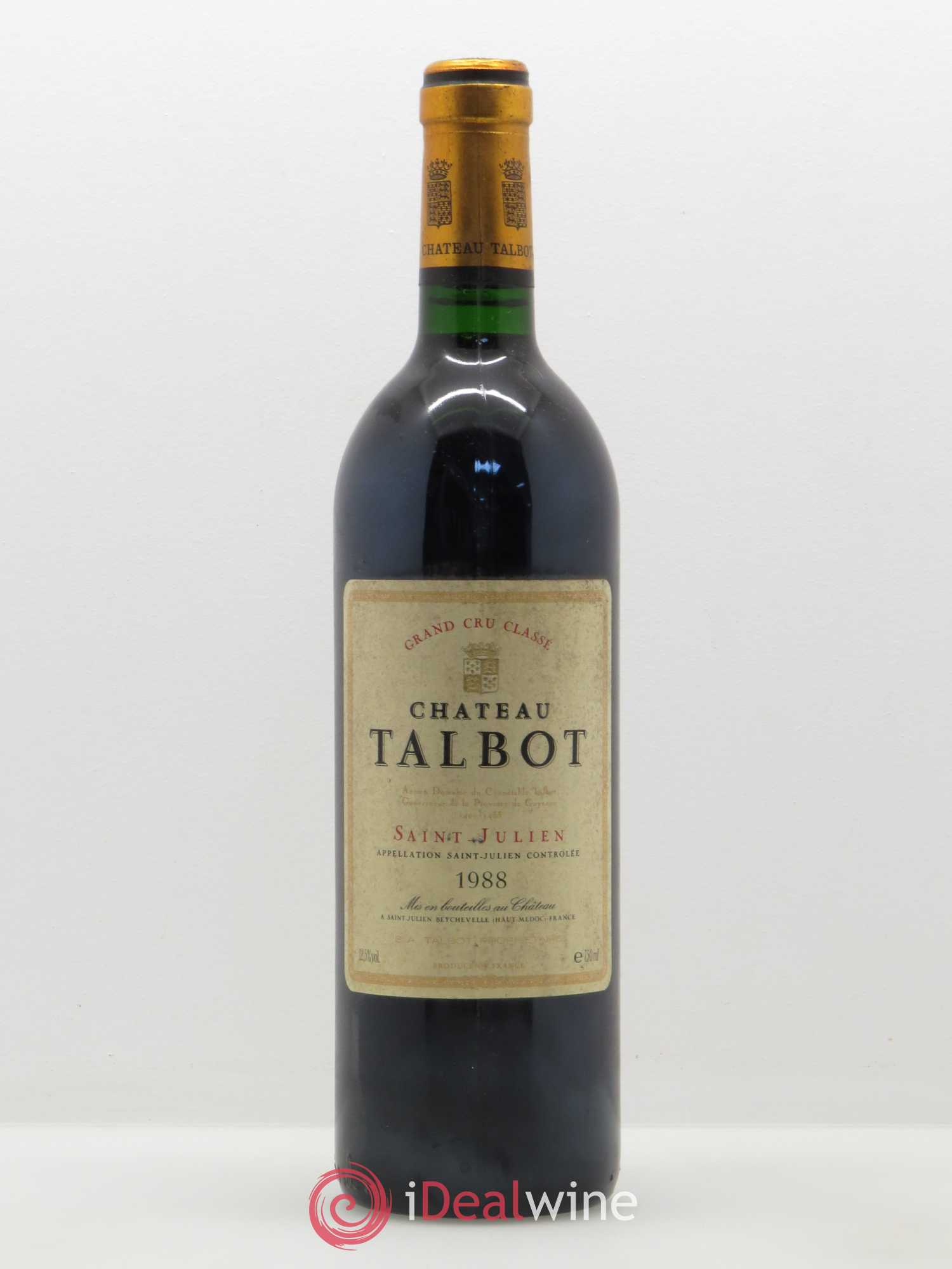 Château Talbot 4ème Grand Cru Classé 1988 - Lot de 1 bouteille - 0