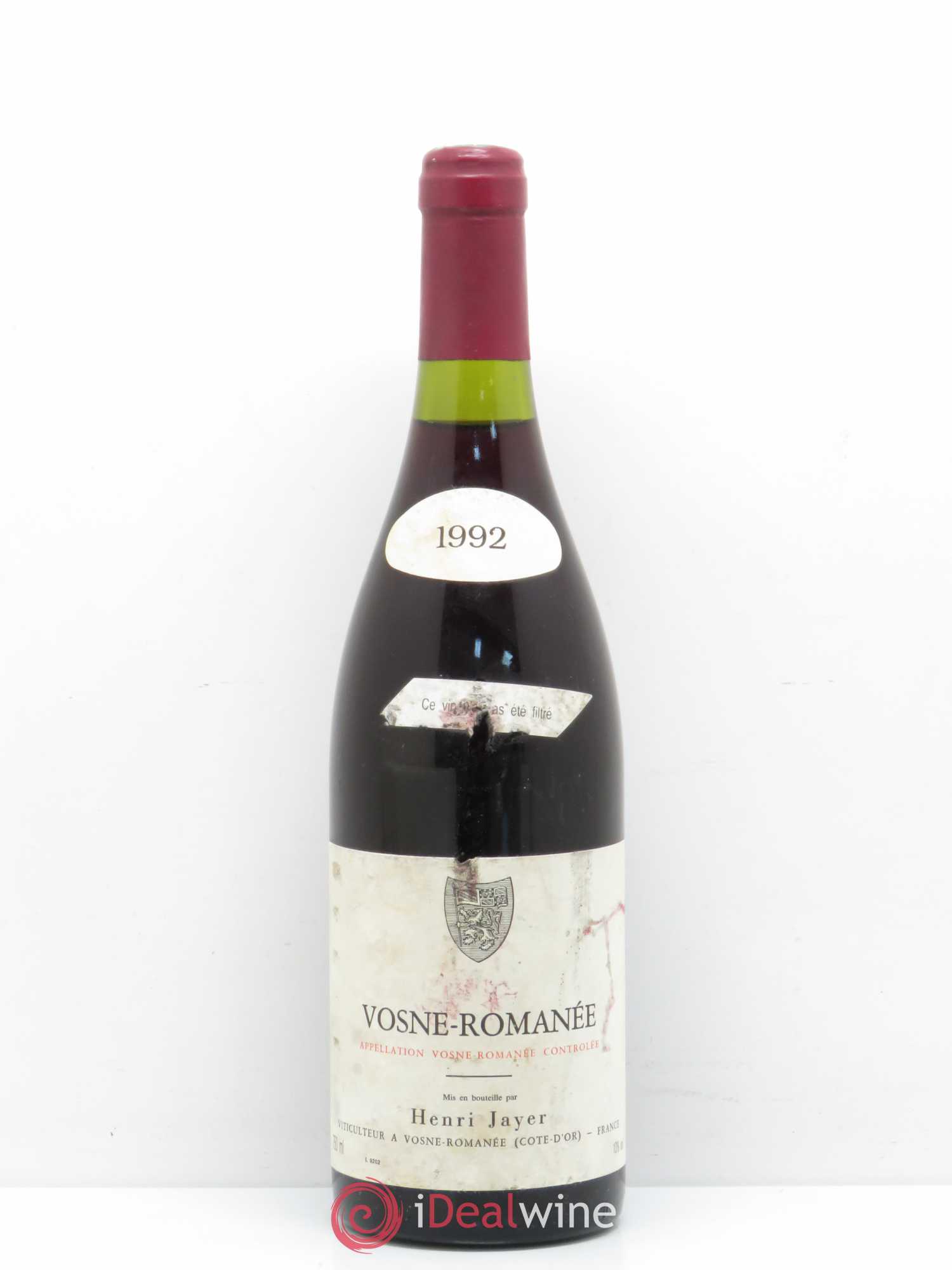 Vosne-Romanée Henri Jayer 1992 - Lot de 1 bouteille - 0