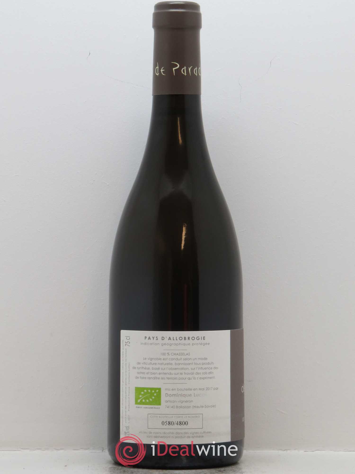 Vin des Allobroges C de Marrin Les Vignes de Paradis 2016 - Lot de 1 bouteille - 1