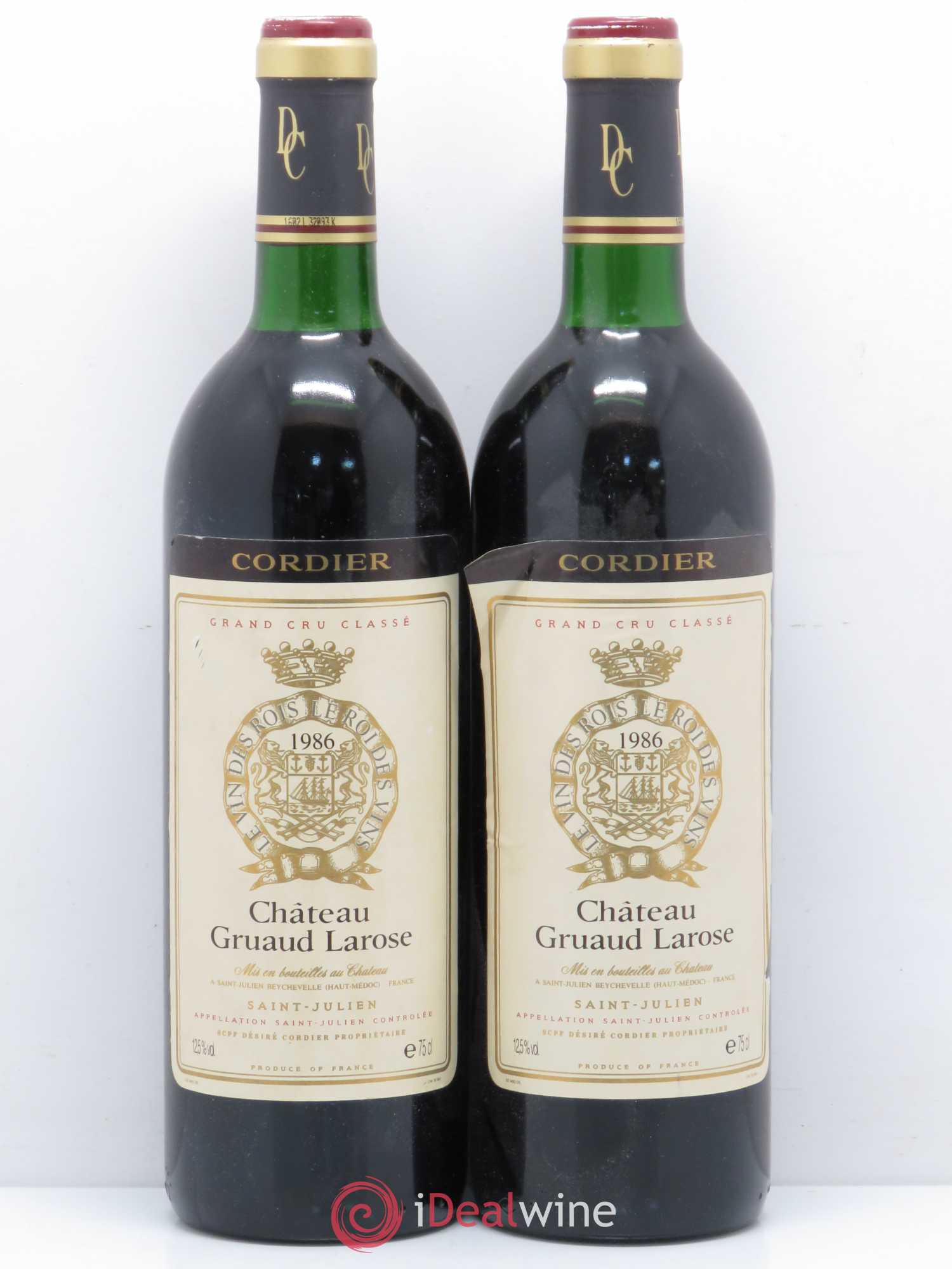 Château Gruaud Larose 2ème Grand Cru Classé (sans prix de réserve) 1986 - Lot de 2 bouteilles - 0