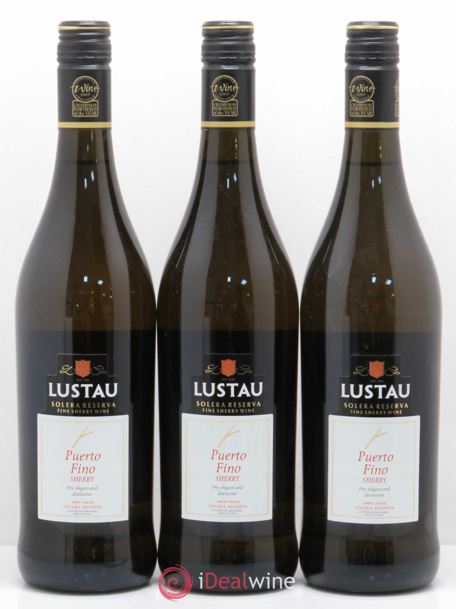 Espagne Lustau Puerto Fino sherry solera reserva (sans prix de réserve) - Posten von 3 Flaschen - 0