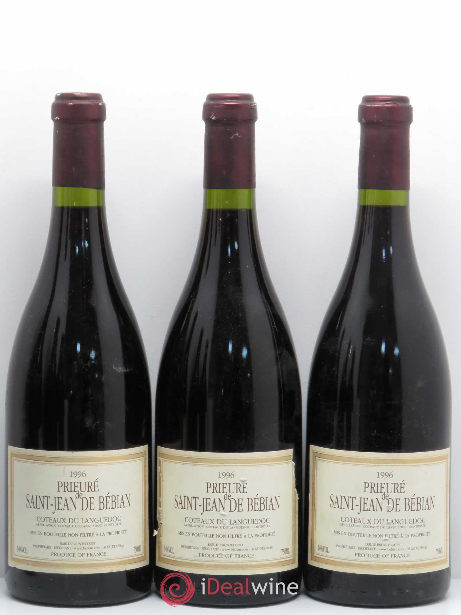 Languedoc Prieuré St-Jean de Bébian 1996 - Lot de 6 bouteilles - 1